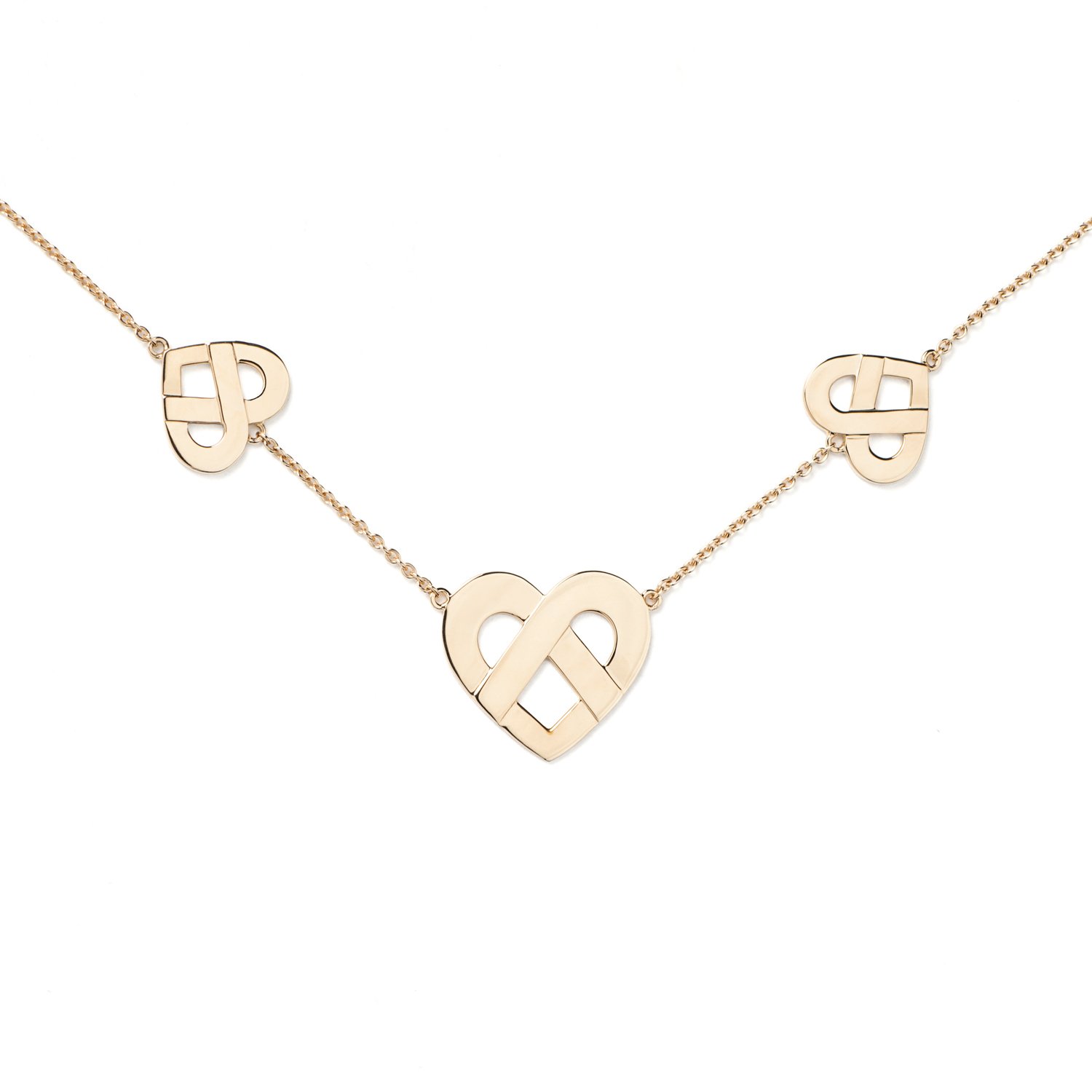 Collier Poiray Coeur Entrelacé en or jaune