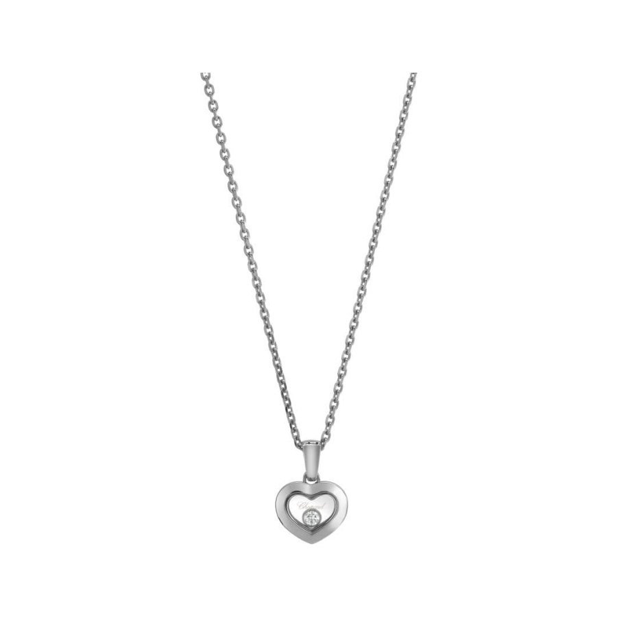 Pendentif Chopard Happy Diamonds Icons en or blanc et diamant