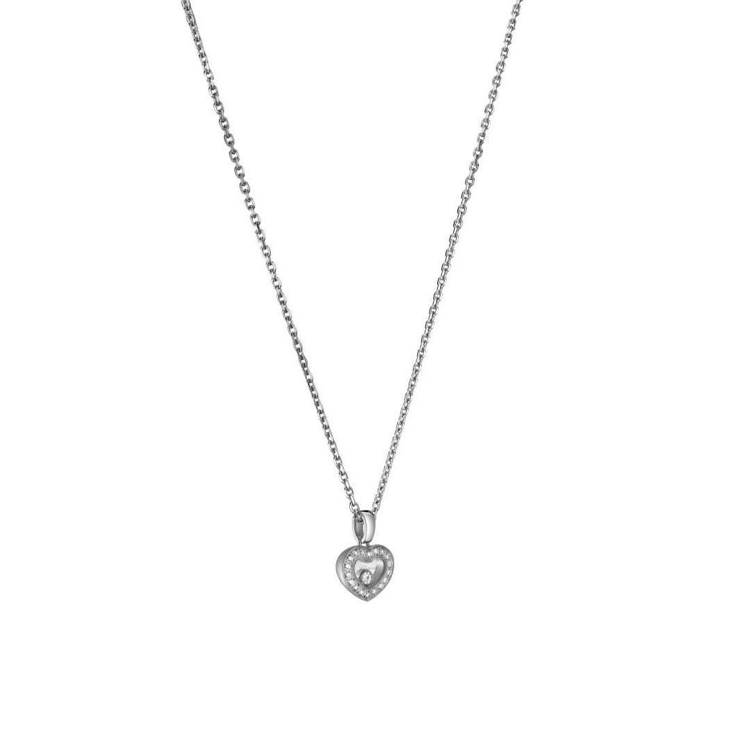 Pendentif Chopard Happy Diamonds Icons en or blanc et diamants