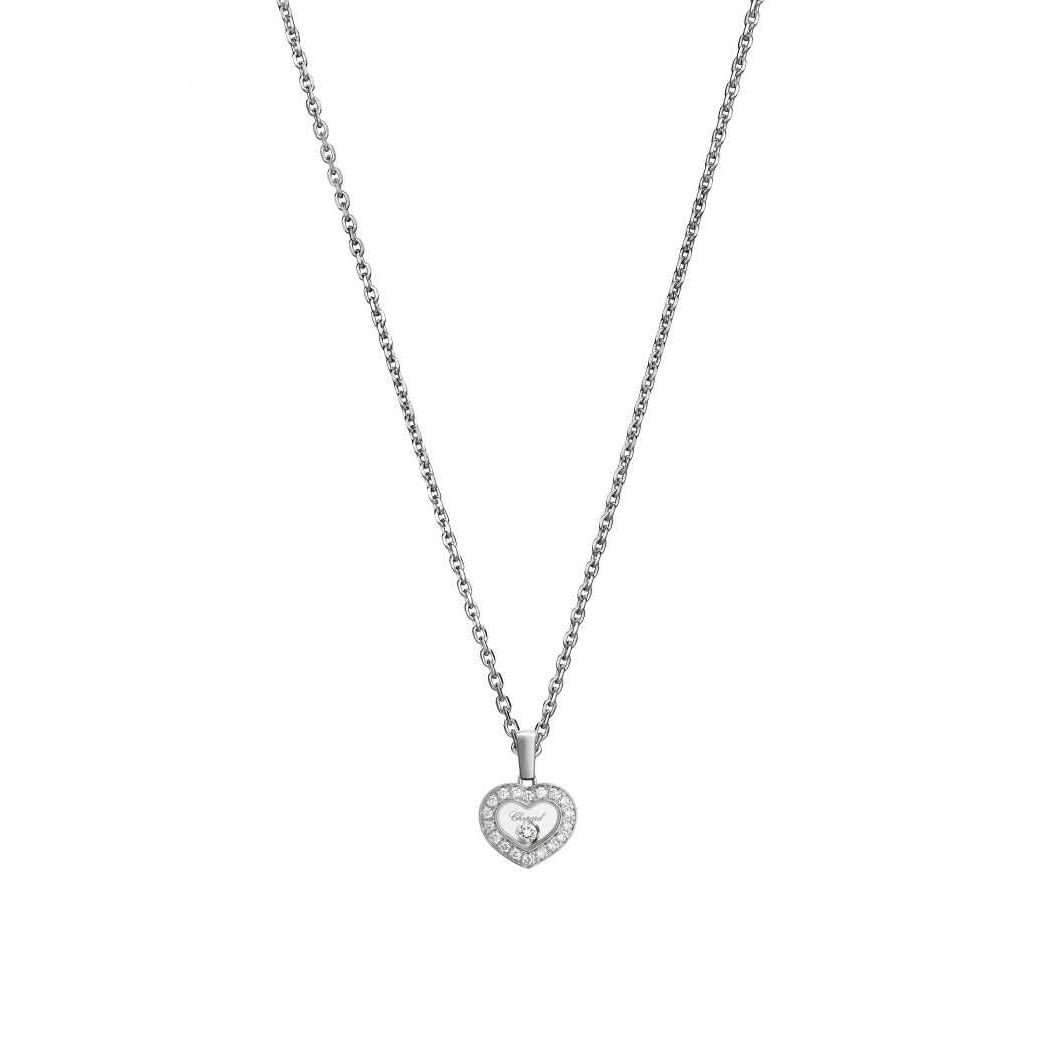 Pendentif Chopard Happy Diamonds Icons en or blanc et diamants