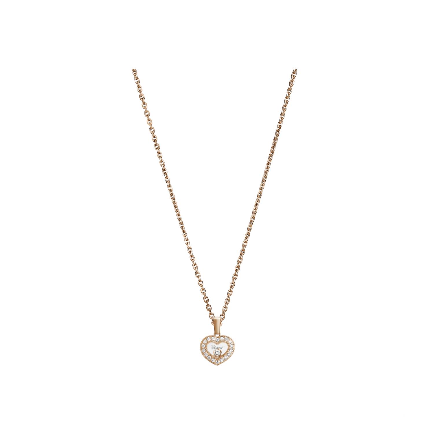 Pendentif Chopard Happy Diamonds Icons en or rose et diamants