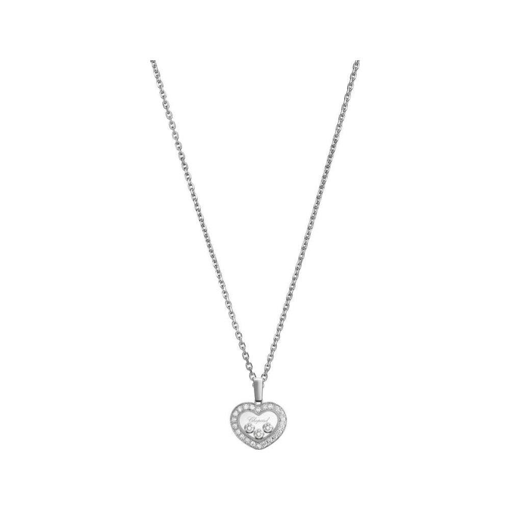 Pendentif Chopard Happy Diamonds en or blanc et diamants