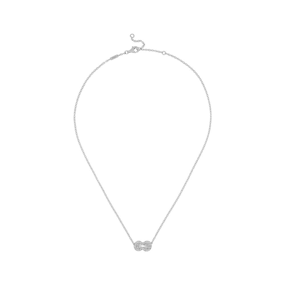 Collier FRED Chance Infinie Moyen Modèle en or blanc et diamants