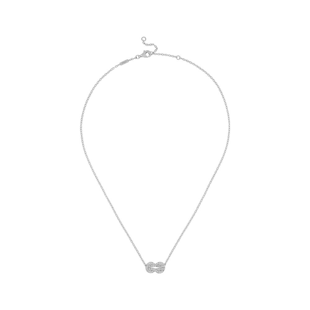 Collier FRED Chance Infinie moyen modèle en or blanc et diamants