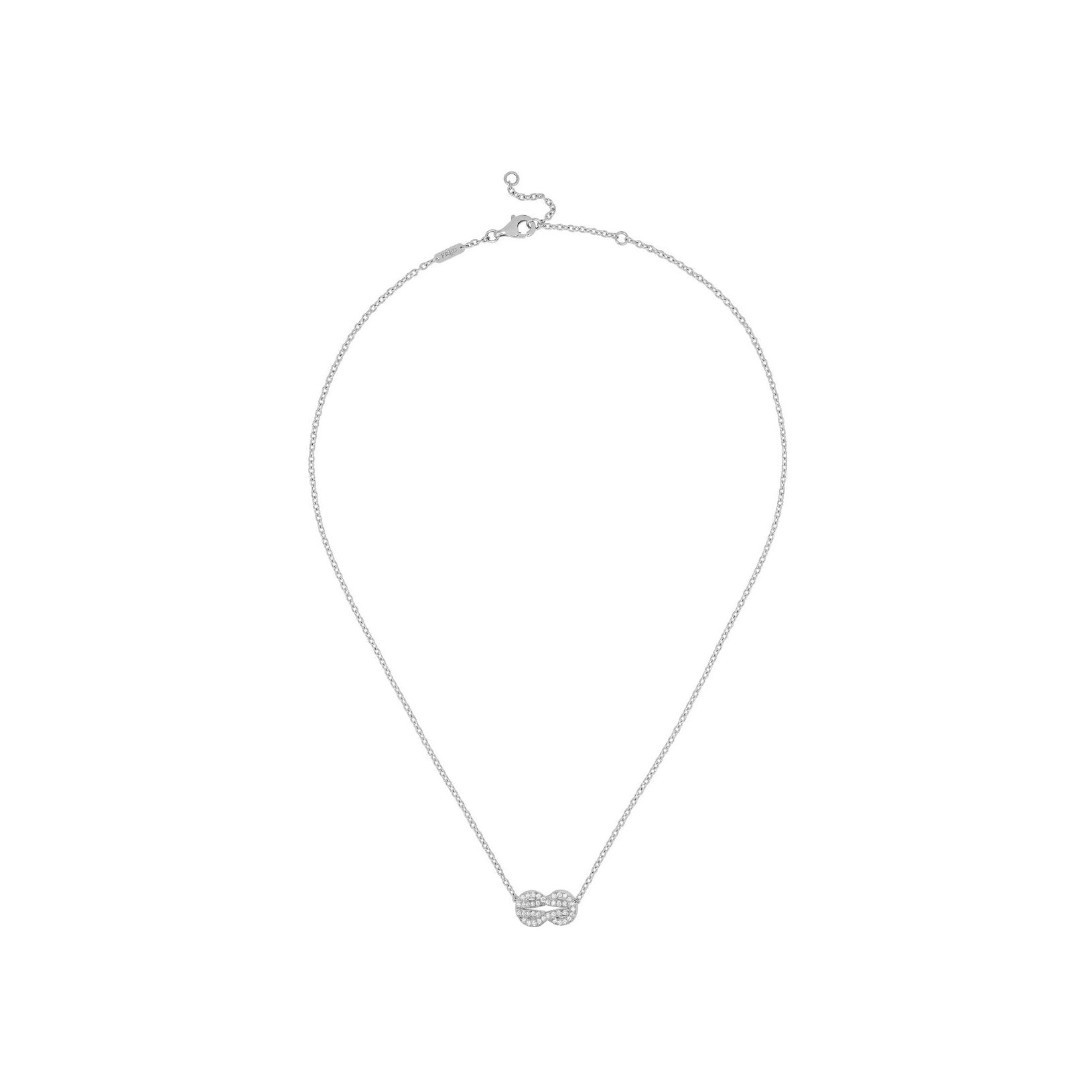 Collier FRED Chance Infinie Moyen Modèle en or blanc et diamants