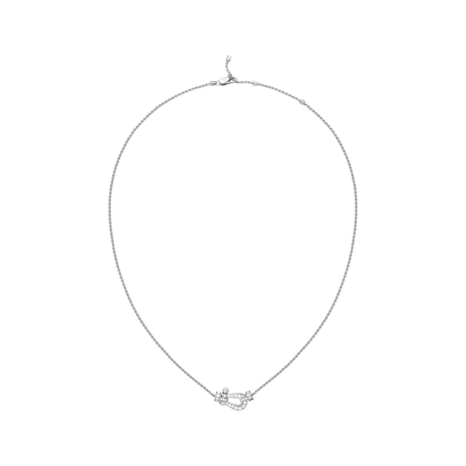 Collier FRED Force 10 Moyen Modèle en or blanc et diamants