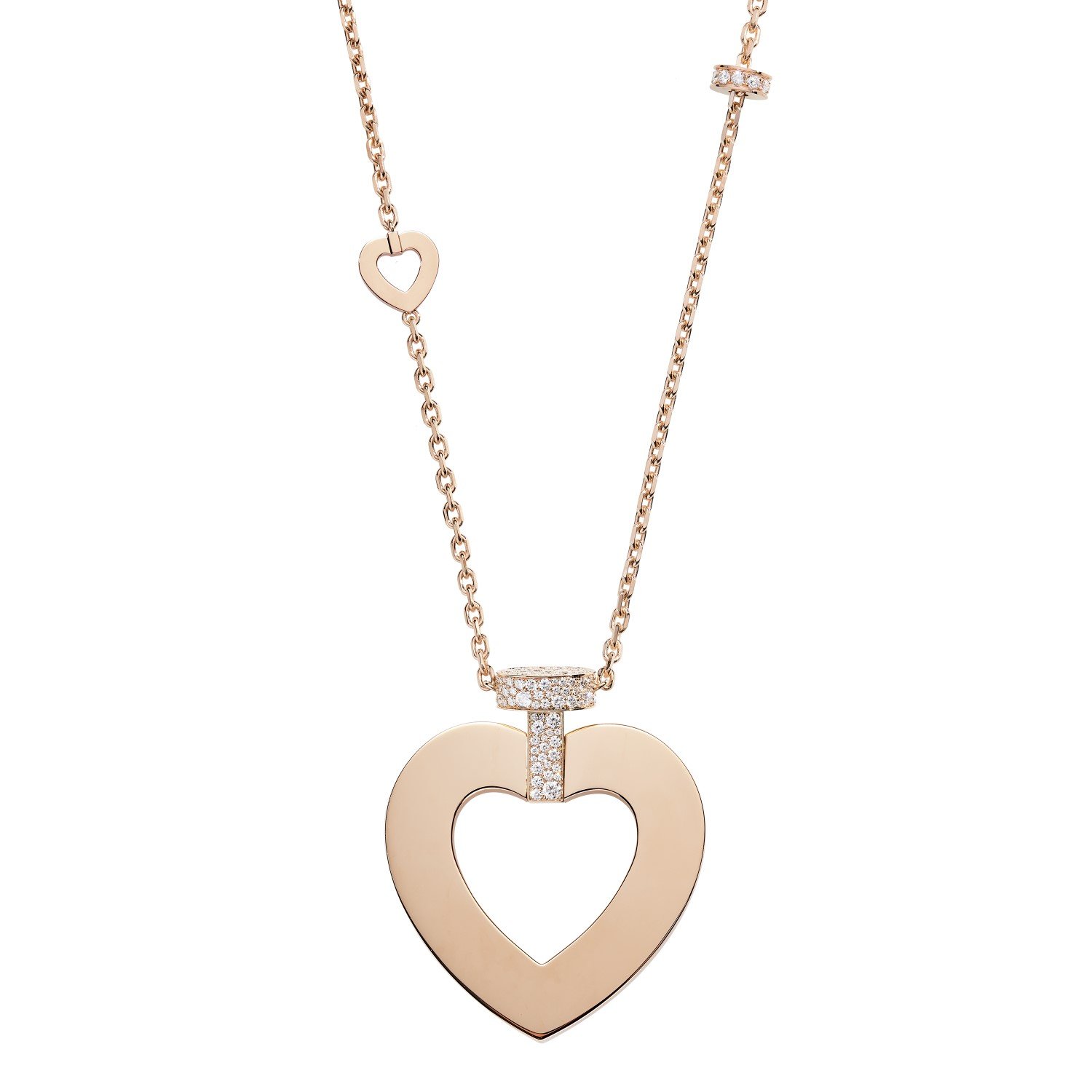 Sautoir FRED Pretty Woman Très Grand Modèle en or rose pavé de diamants