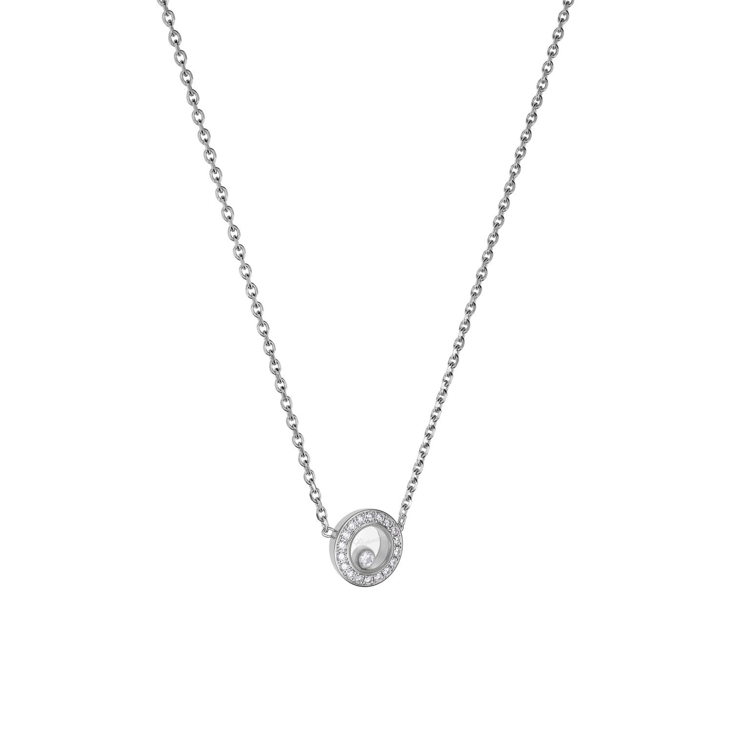 Collier Chopard Happy Diamonds Icons en or blanc et diamants