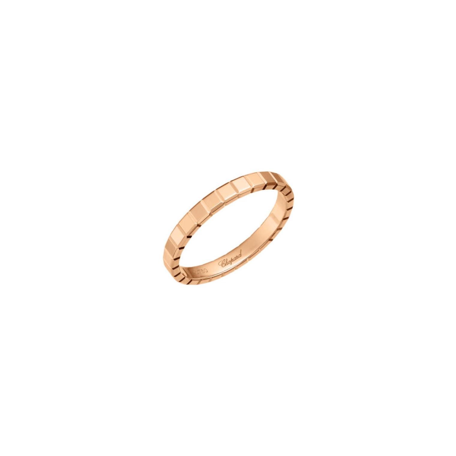 Bague Chopard Ice Cube en or rose, taille 52