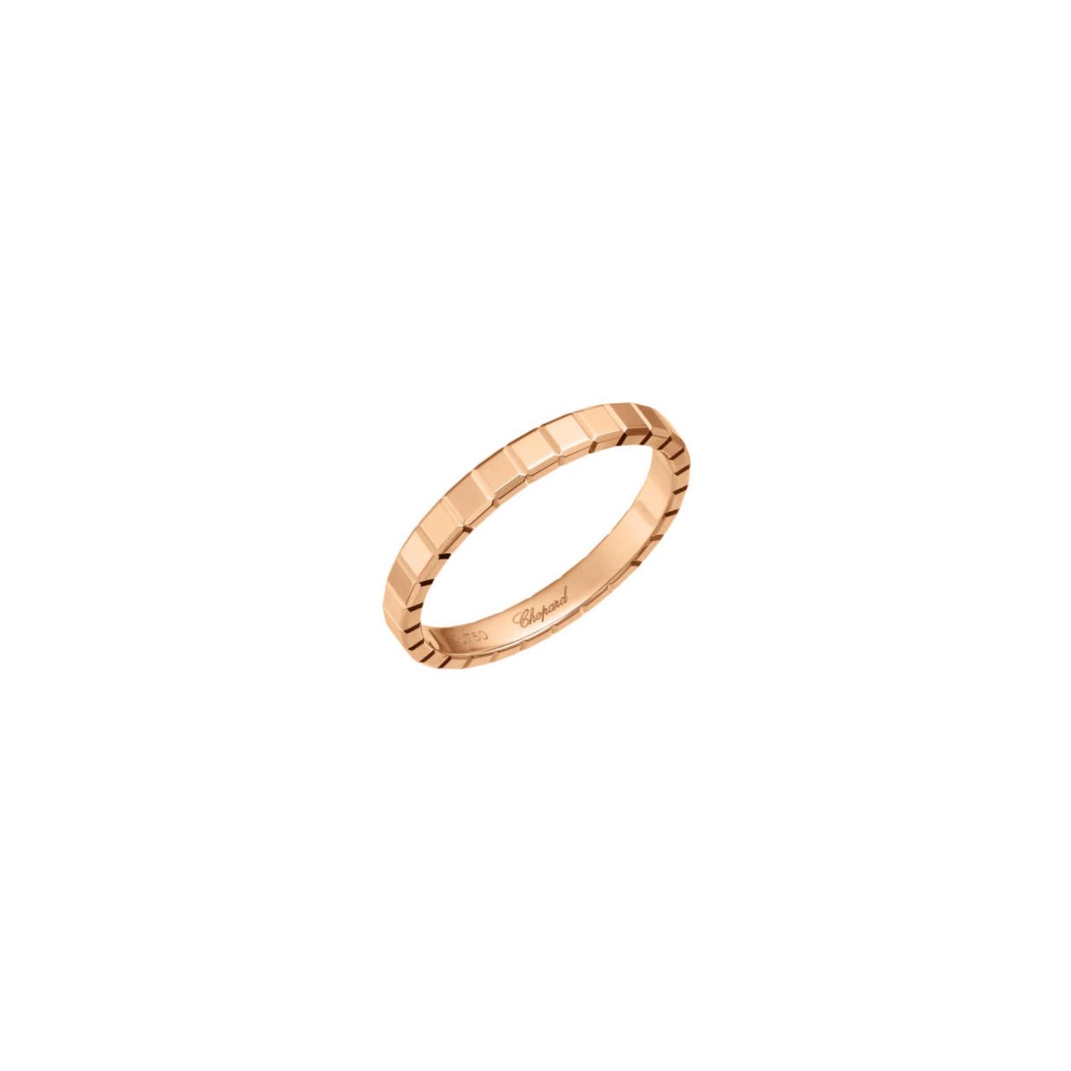 Bague Chopard Ice Cube en or rose, taille 61