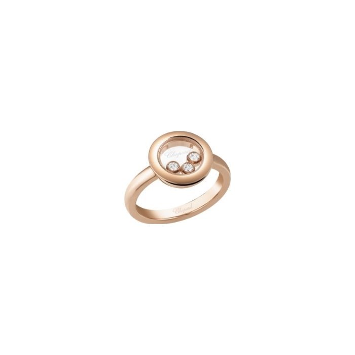 Bague Chopard Happy Diamonds Icons en or rose et diamants, taille 52