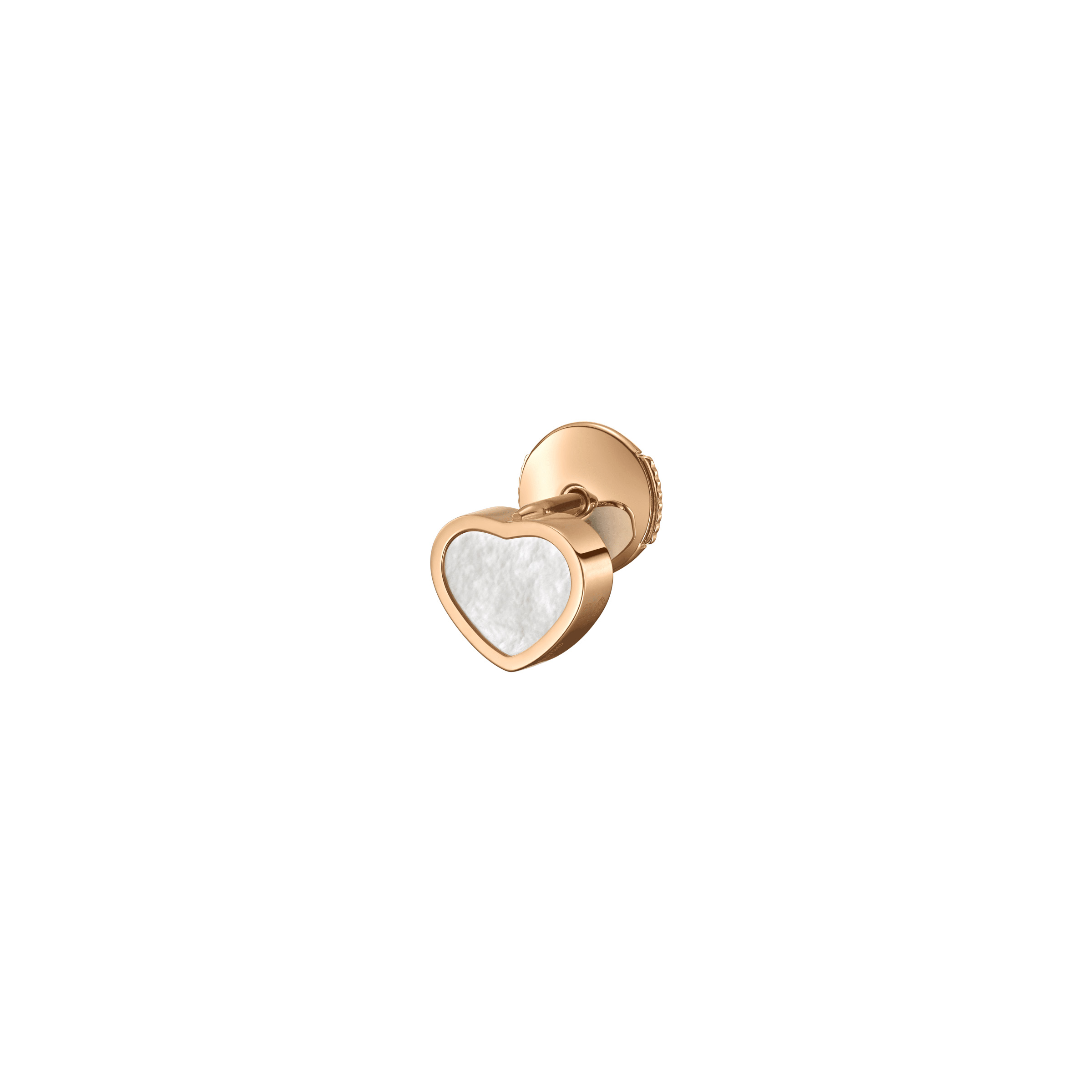 Mono boucle d'oreille Chopard My Happy Hearts en or rose et nacre