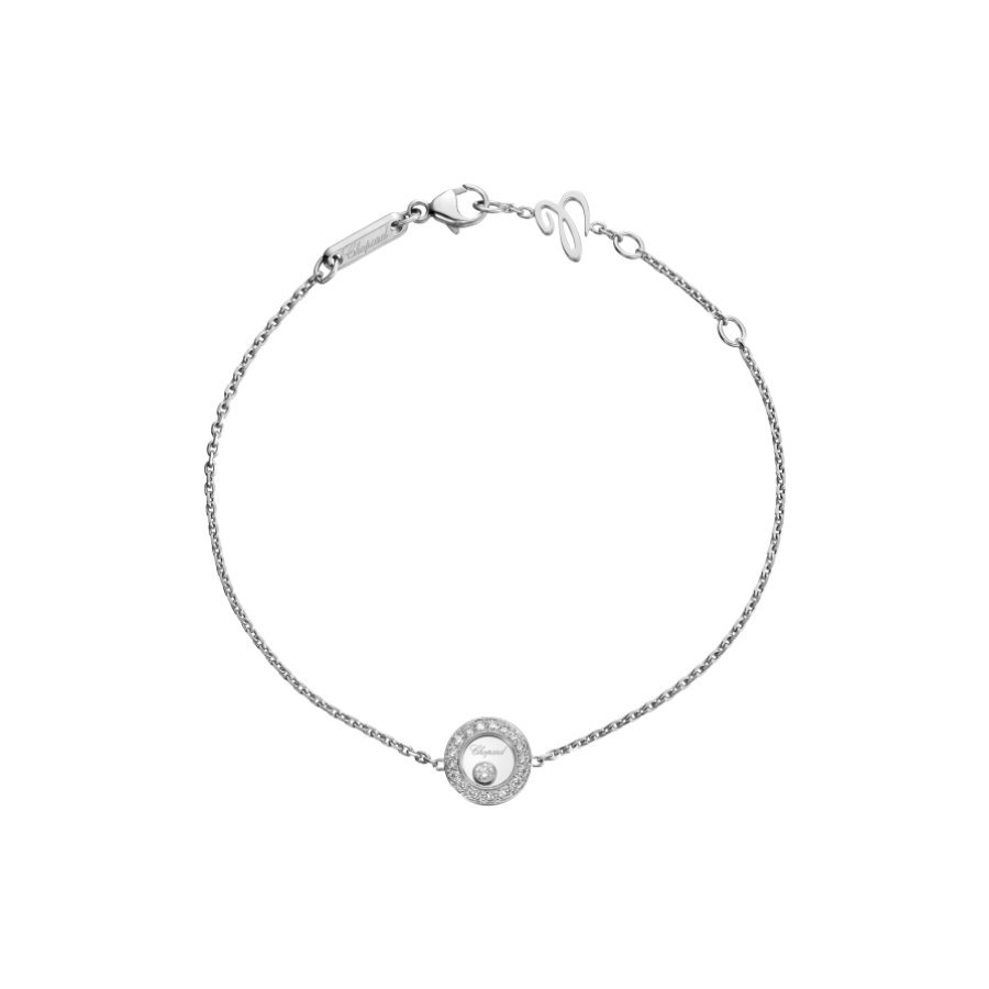 Bracelet Chopard Happy Diamonds Icons en or blanc et diamants