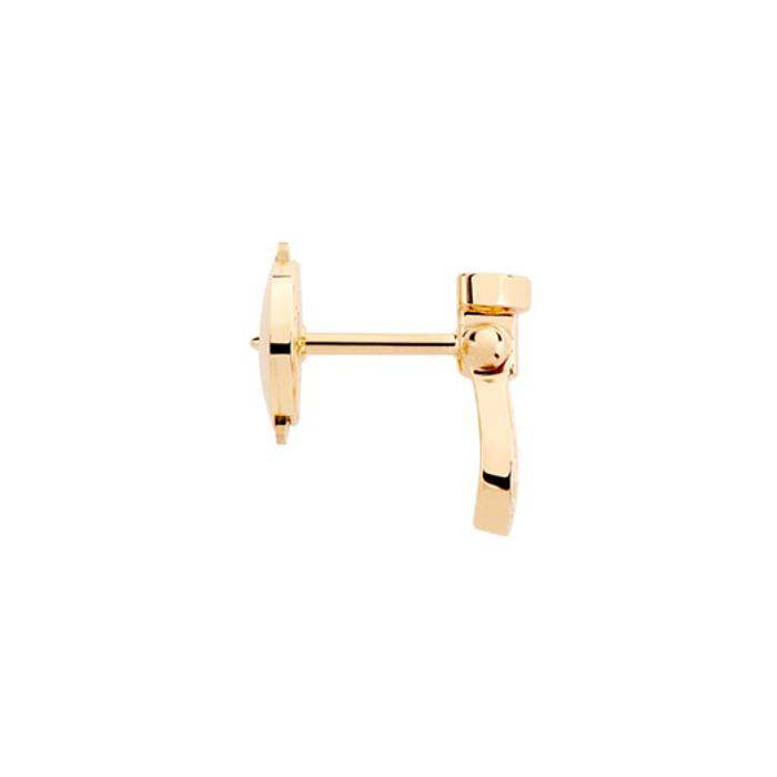 Mono boucle d'oreille droite FRED Force 10 Petie Modèle en or jaune semi pavé de diamants