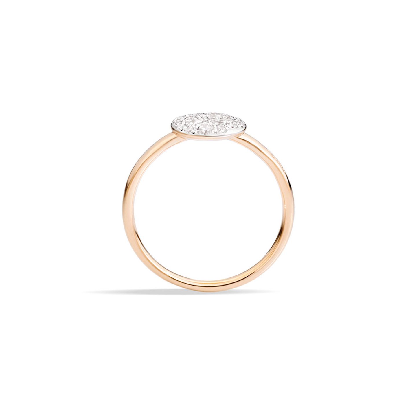 Bague Pomellato Sabbia petit modèle en or rose et Diamants