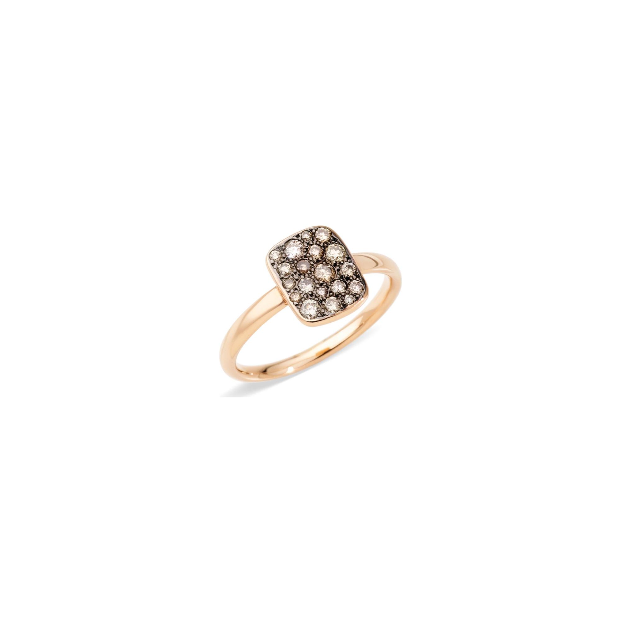 Bague Pomellato Sabbia en or rose et diamants bruns