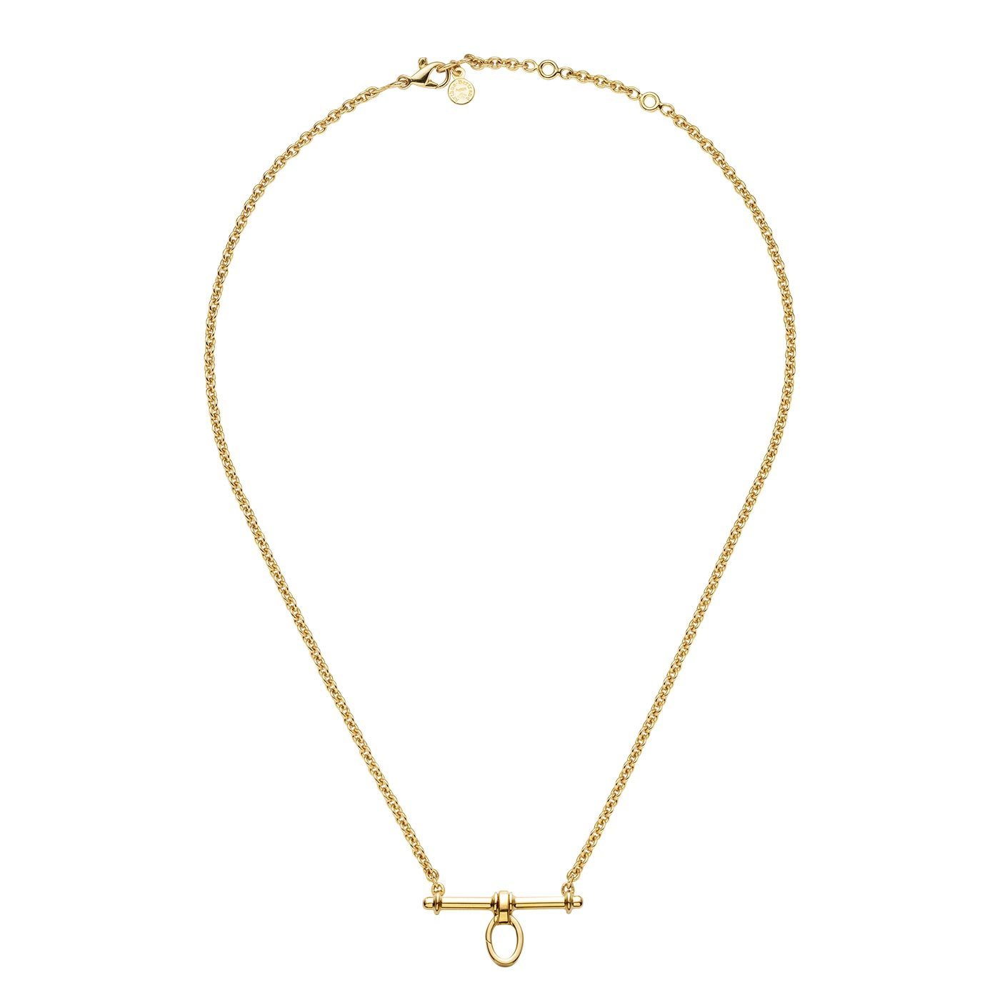 Collier Arthus Bertrand Trapèze  petit modèle anneau ouvrant en or jaune poli brillant