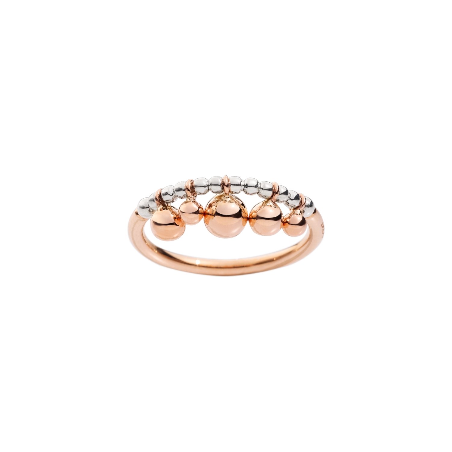 Bague DoDo Bollicine en or rose et argent