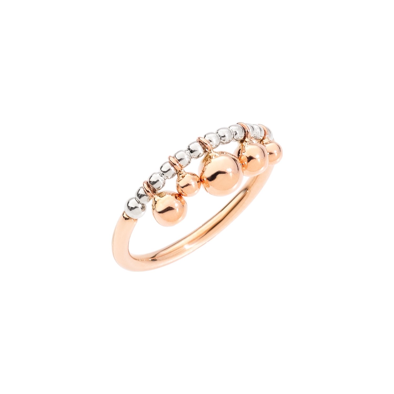 Bague DoDo Bollicine en or rose et argent