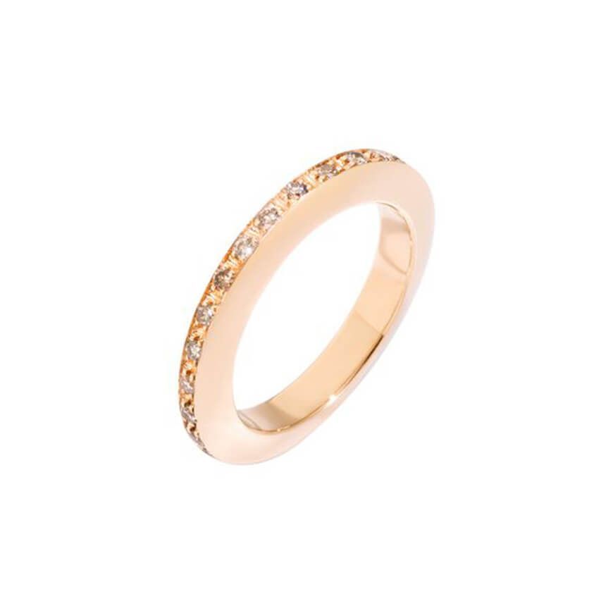 Bague DoDo Disc en or rose et diamants