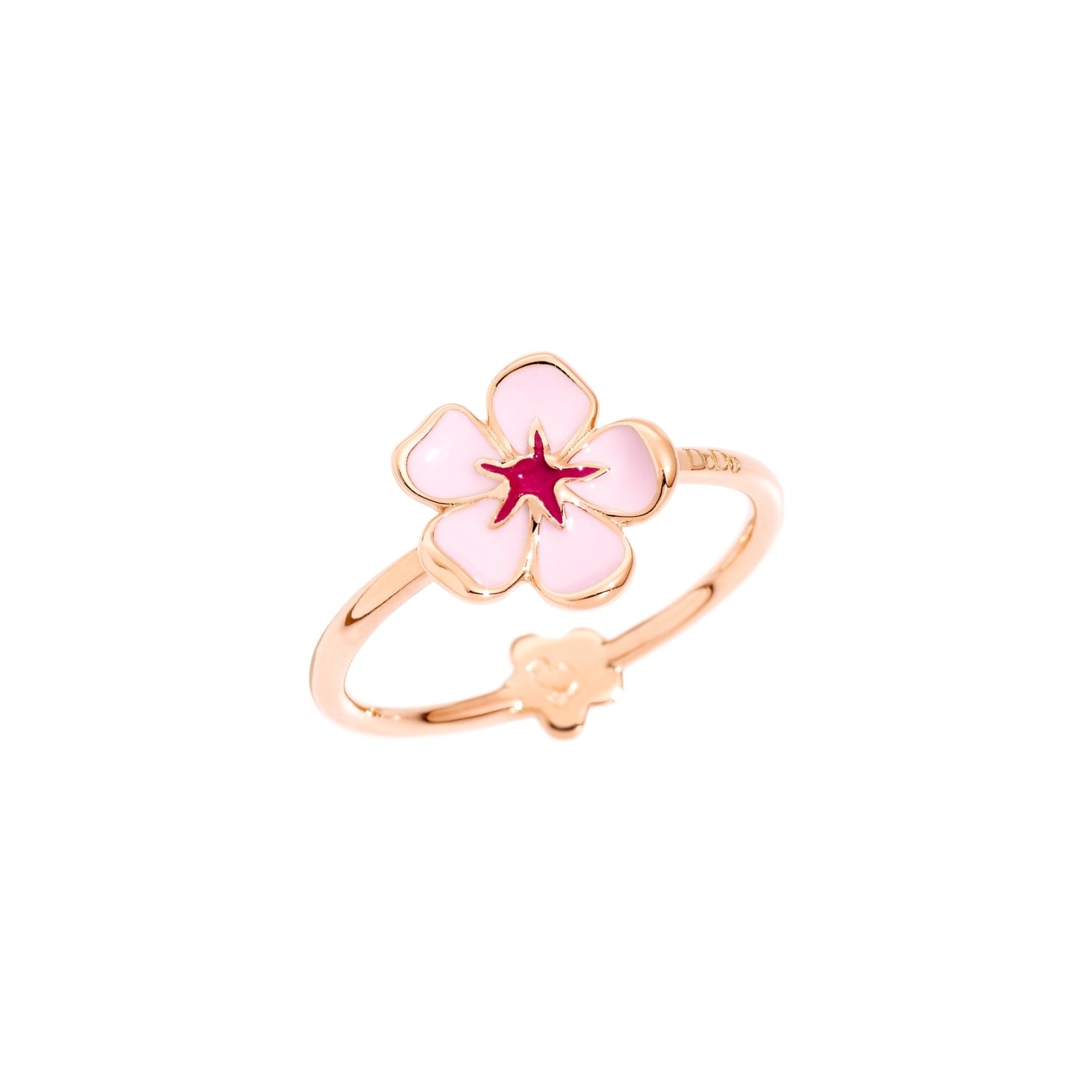 Bague DoDo Fleur de cerisier en or rose et émail