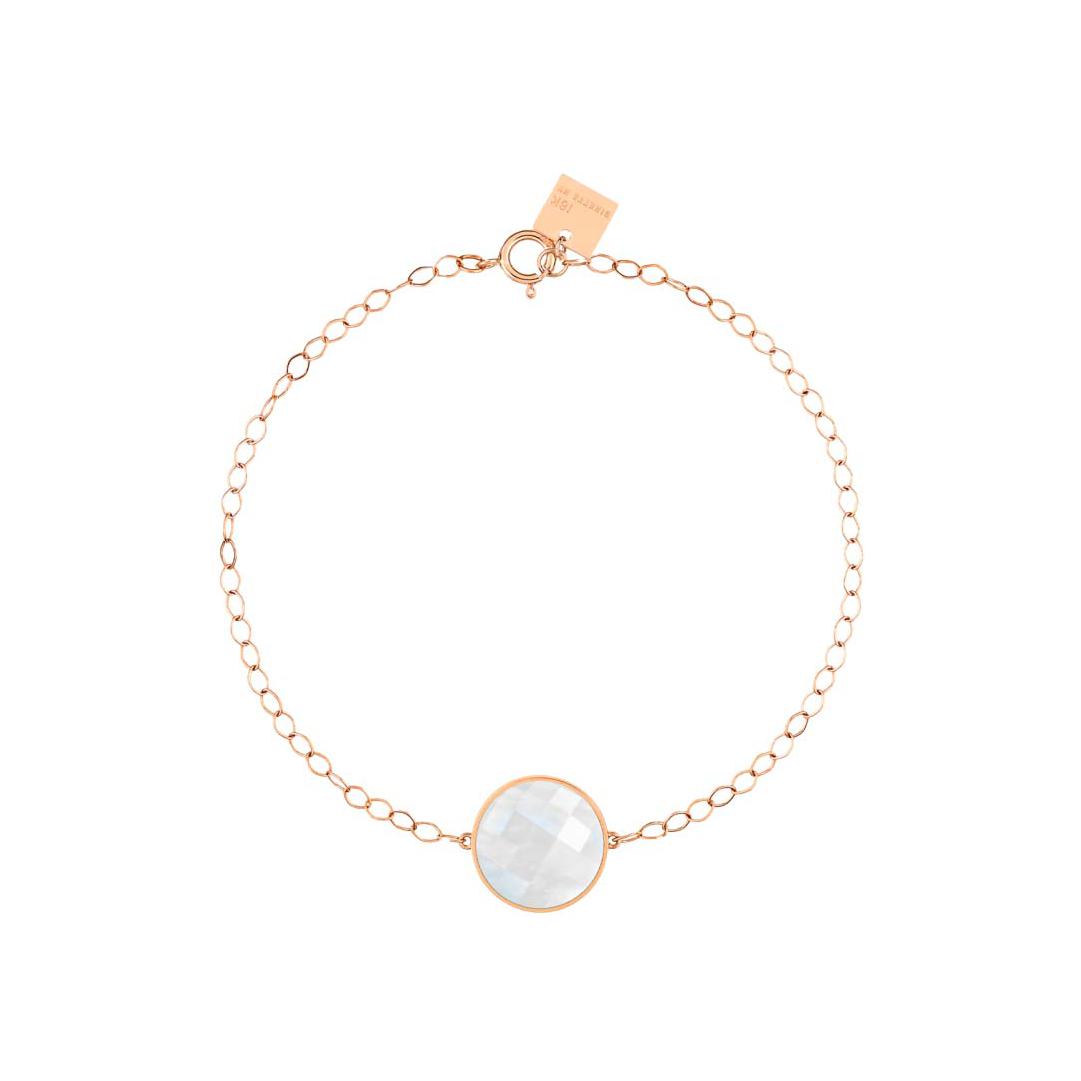 Bracelet Ginette NY EVER en or rose et pierre de lune