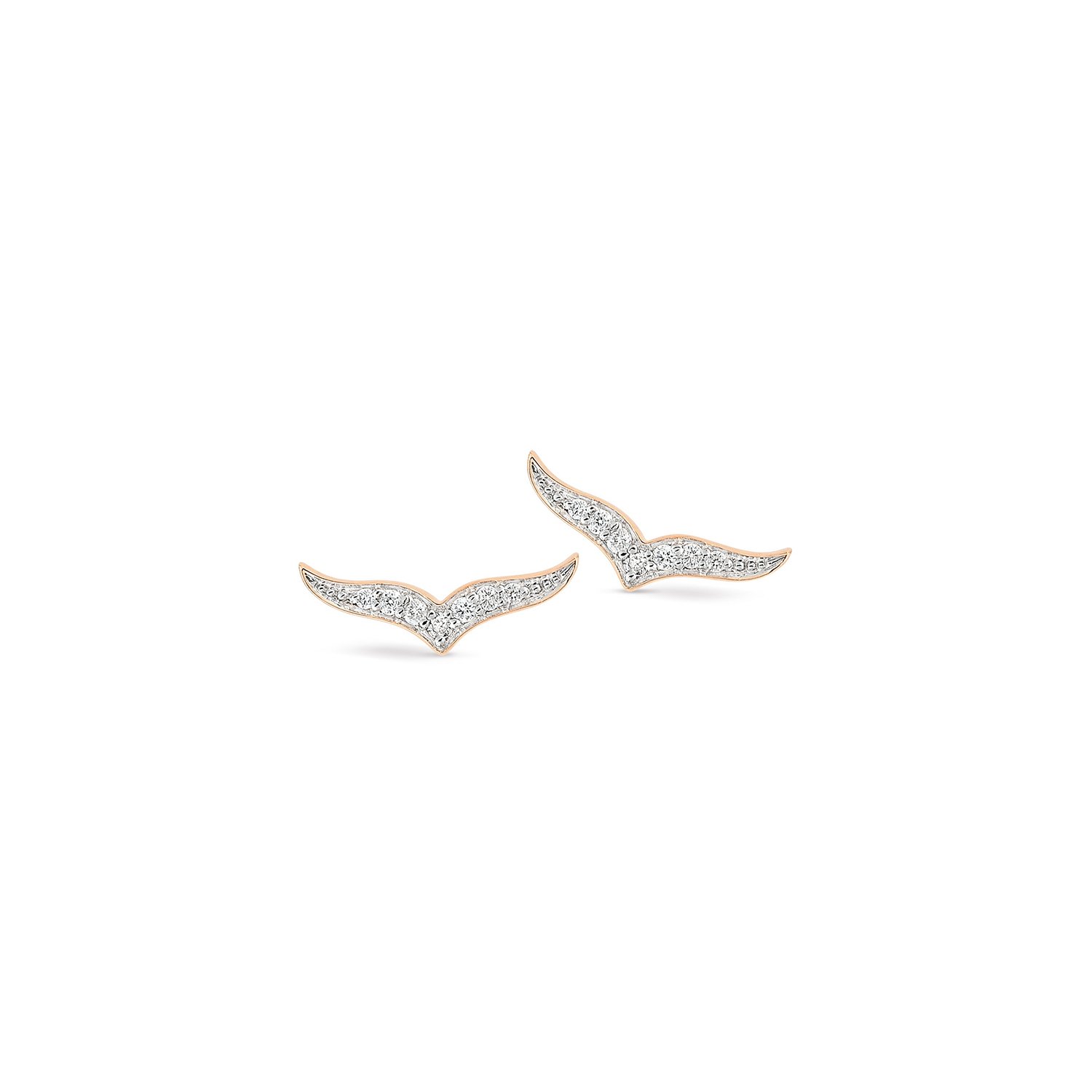 Boucles d'oreilles GINETTE NY WISE en or rose et diamant