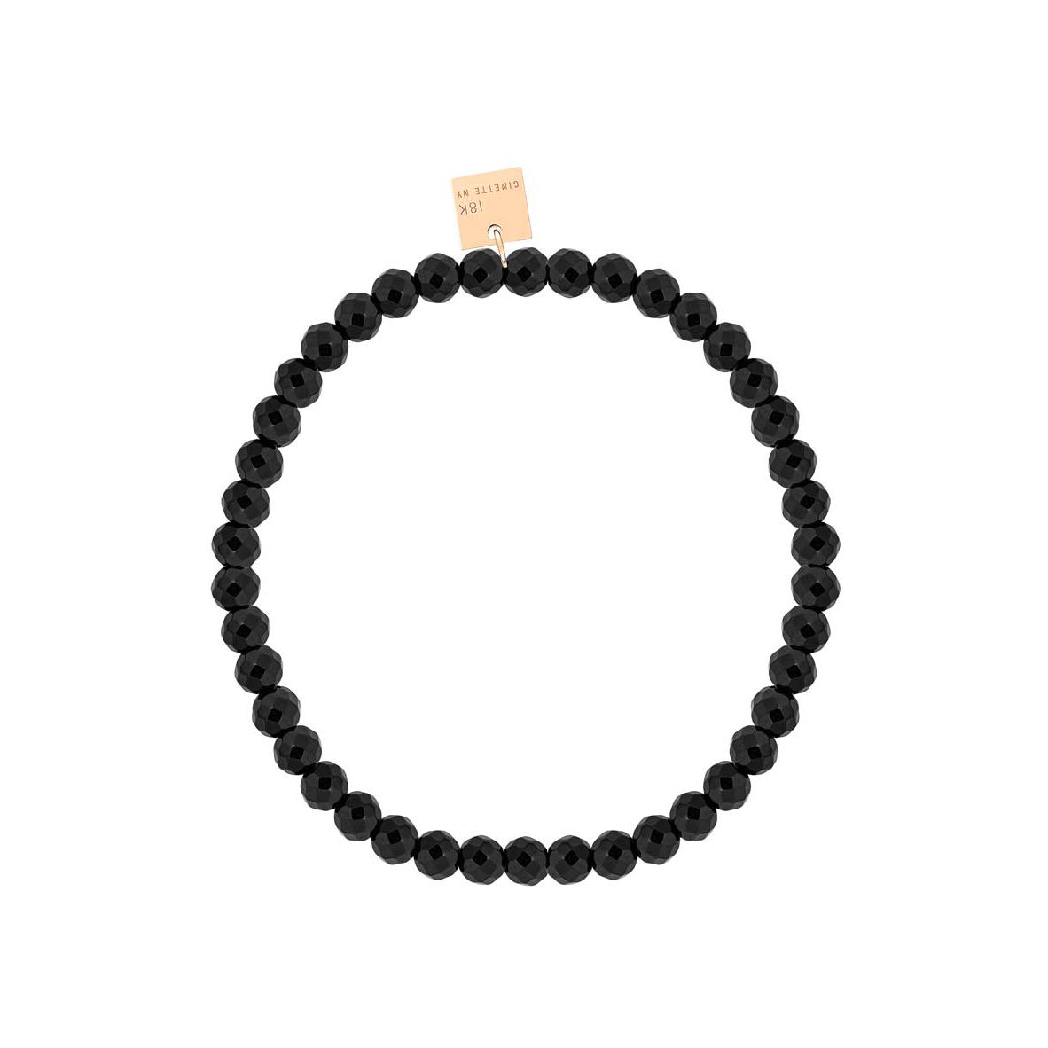 Bracelet Ginette NY MINI EVER en or rose et onyx
