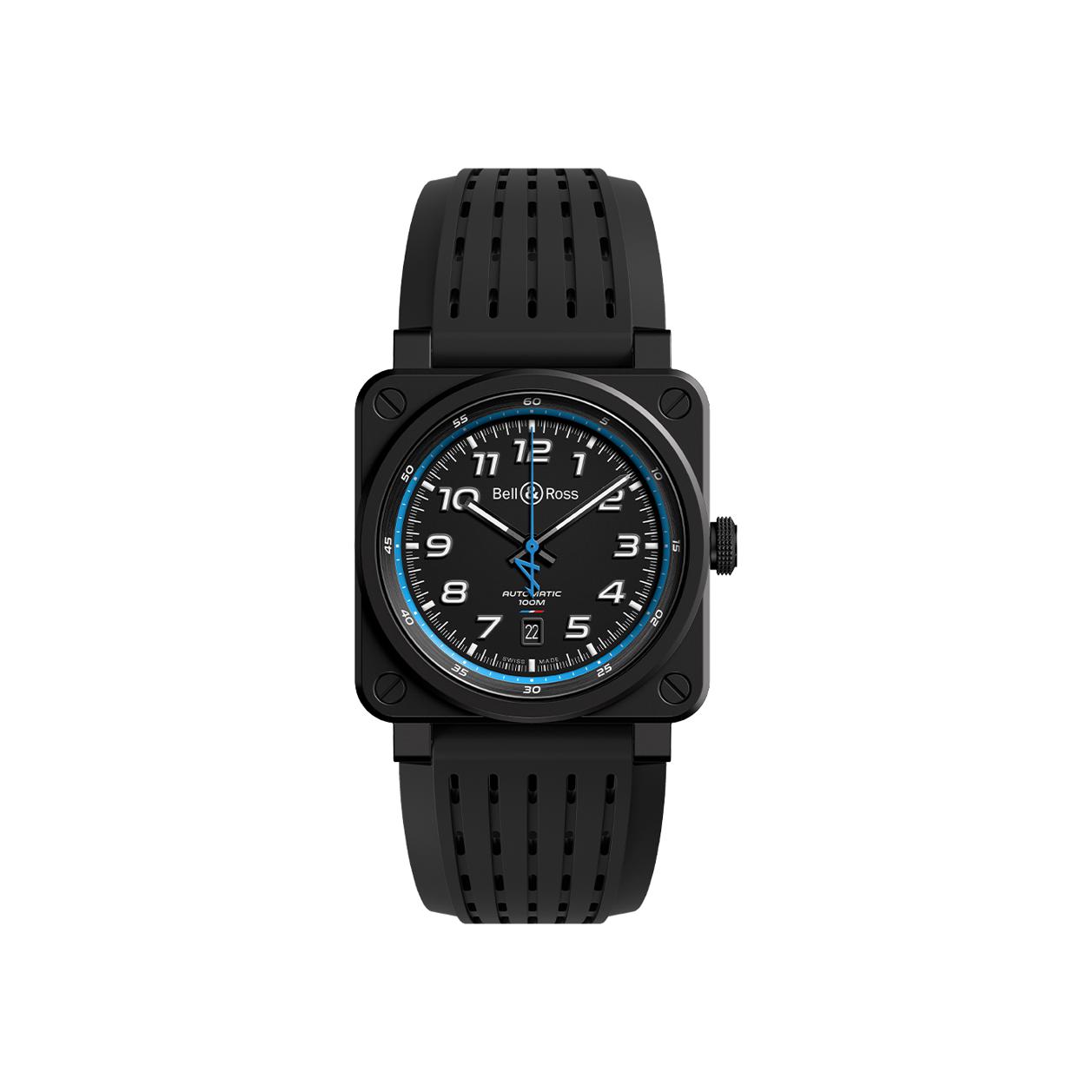 Montre Bell & Ross Aviation BR 03-92 A522 Édition Limitée bracelet Caoutchouc BR0392-A522-CE/SRB