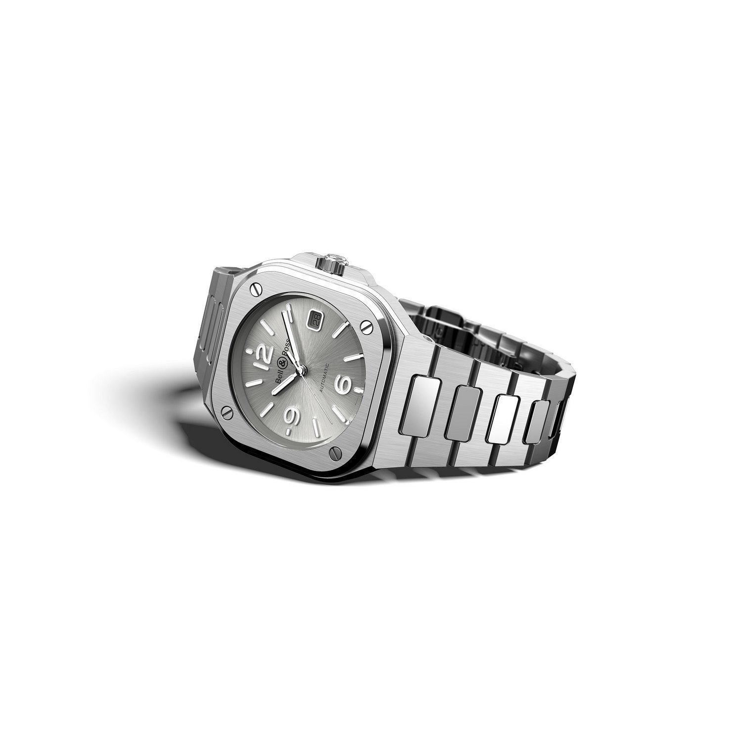 Montre Bell & Ross BR-05 Grey Steel bracelet Caoutchouc BR05A-GR-ST/SRB