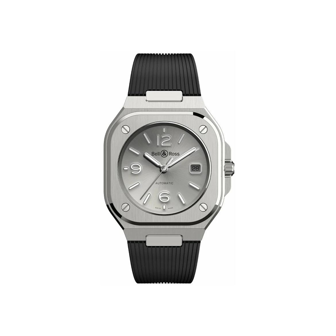 Montre Bell & Ross BR-05 Grey Steel bracelet Caoutchouc BR05A-GR-ST/SRB