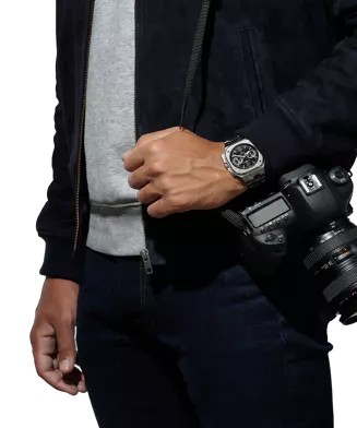 Montre Bell & Ross BR-05 Chrono Black Steel bracelet Caoutchouc BR05C-BLC-ST/SST