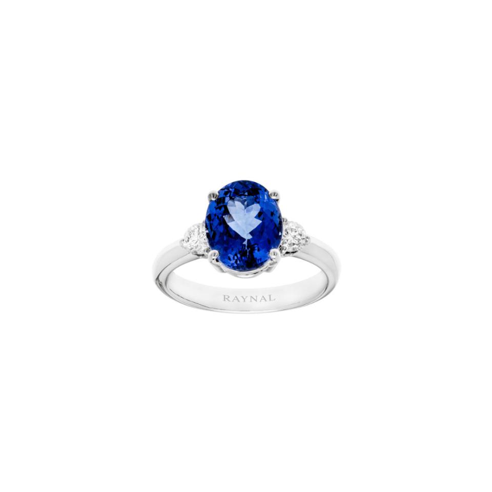 Bague Raynal Doris en or blanc, diamants et tanzanite