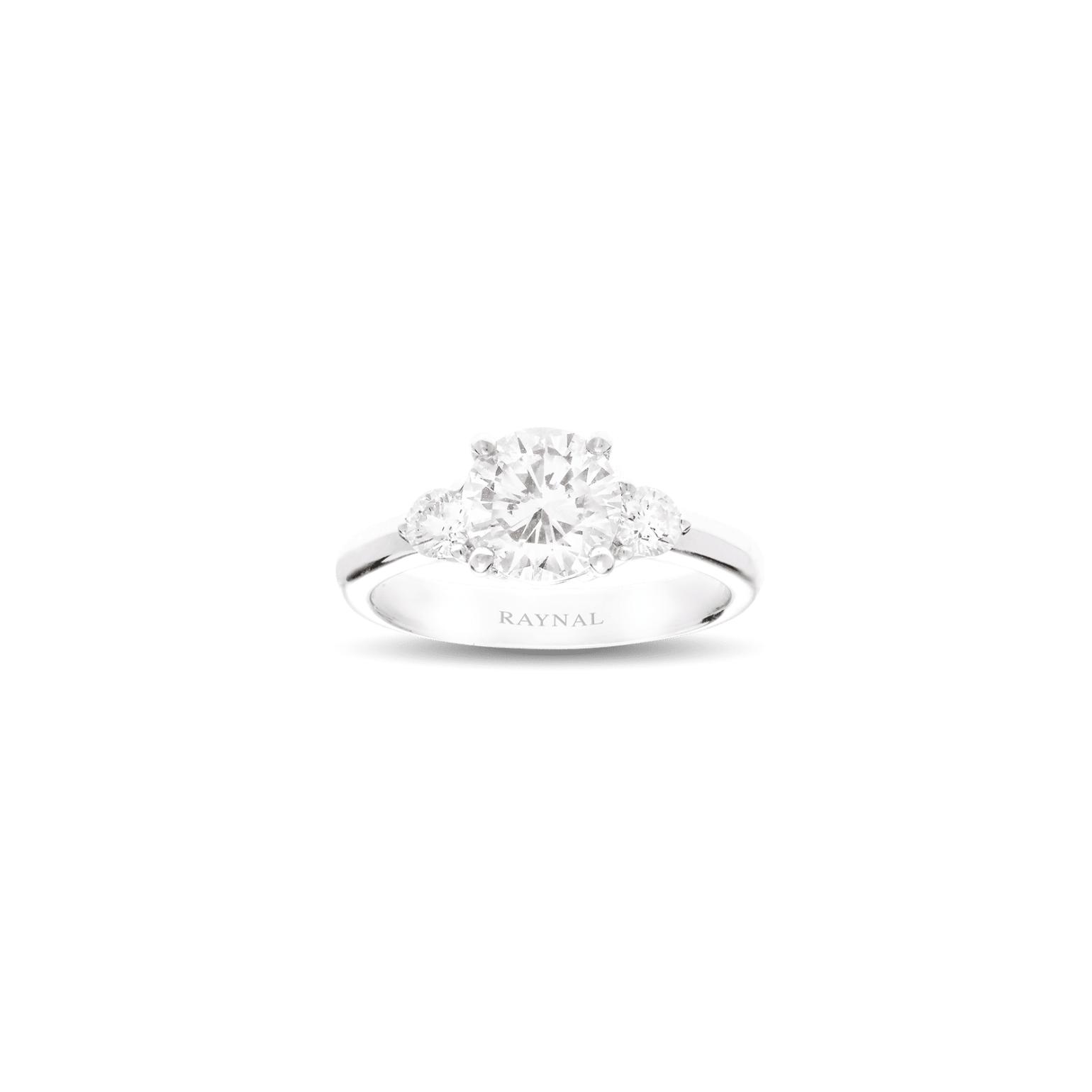 Solitaire Raynal Nara en or blanc et diamants