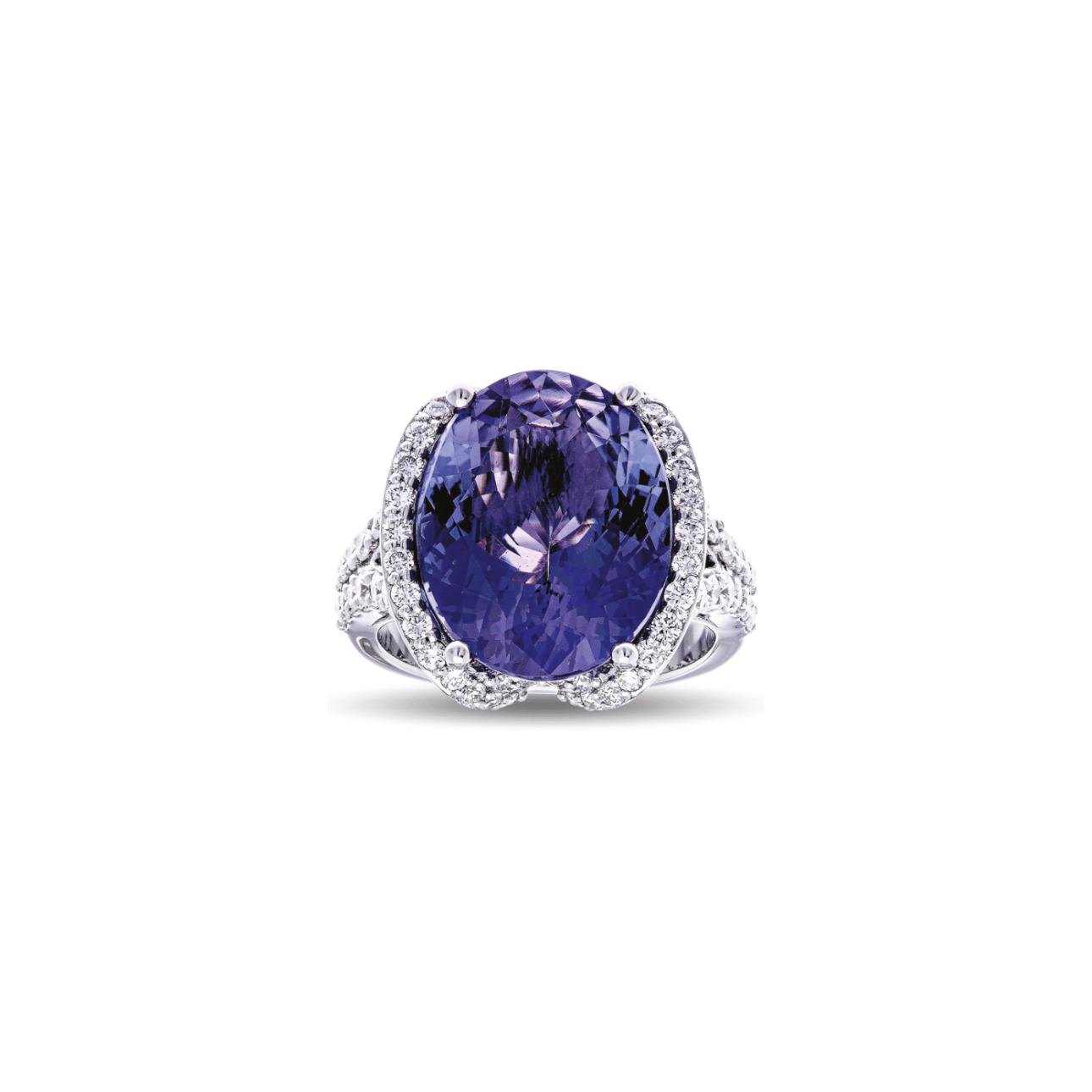 Bague Raynal Sissi en or blanc, diamants et tanzanite