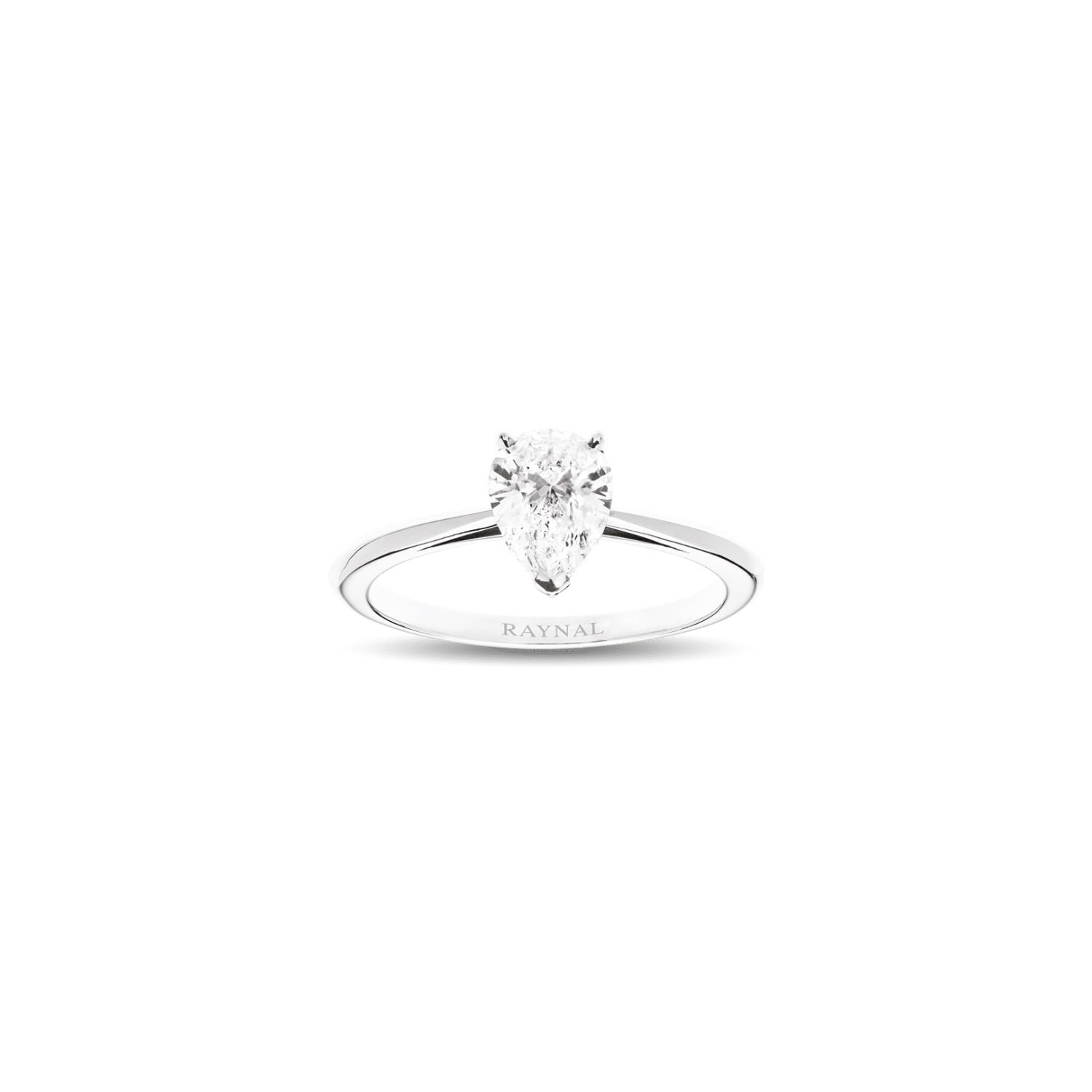 Solitaire Raynal Freya en or blanc et diamant