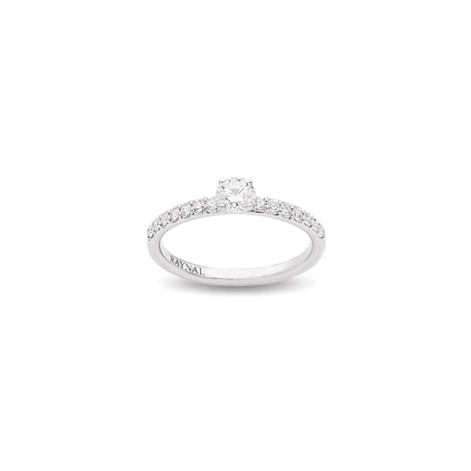 Solitaire Raynal en or blanc et diamant