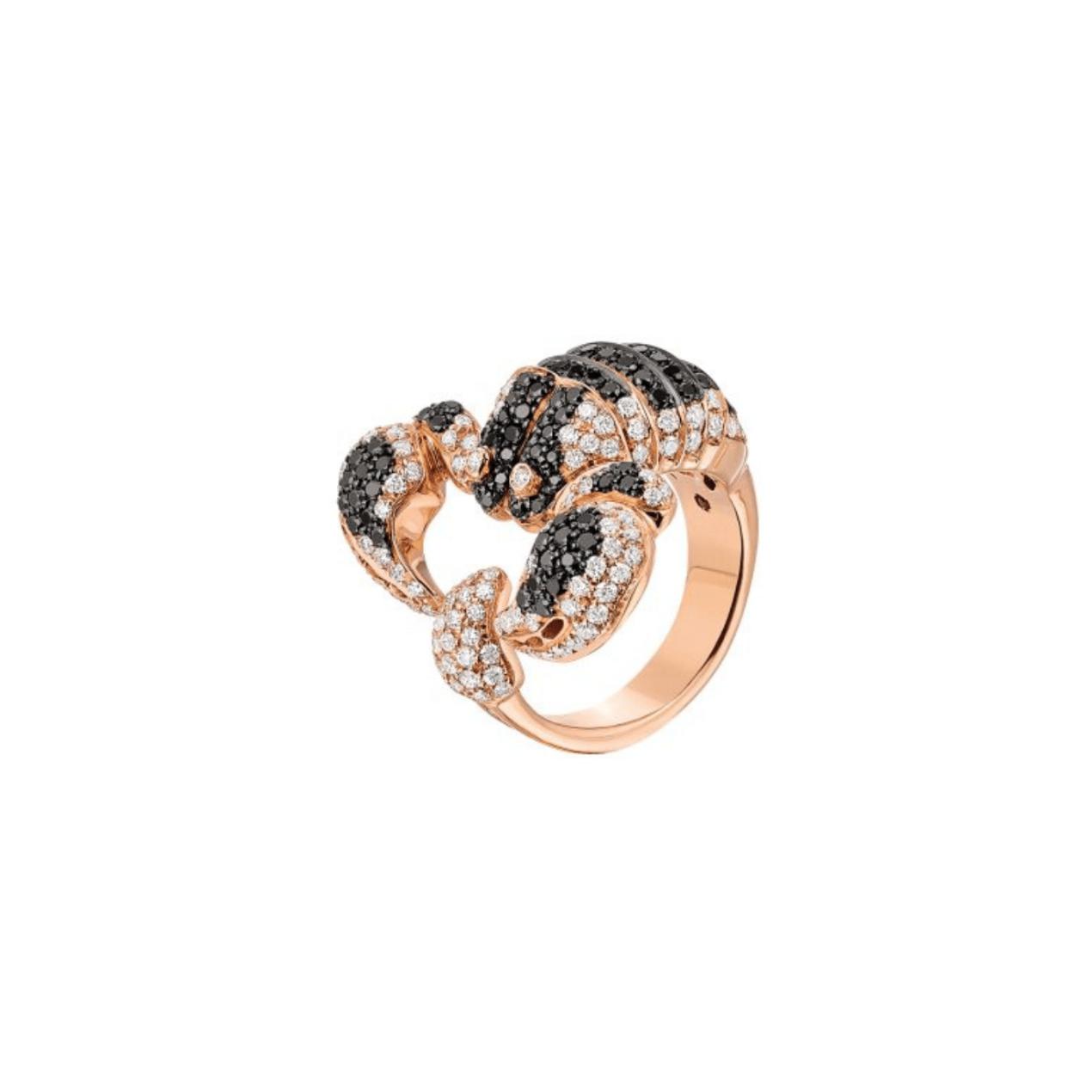 Bague Raynal Scorpion en or rose et diamants