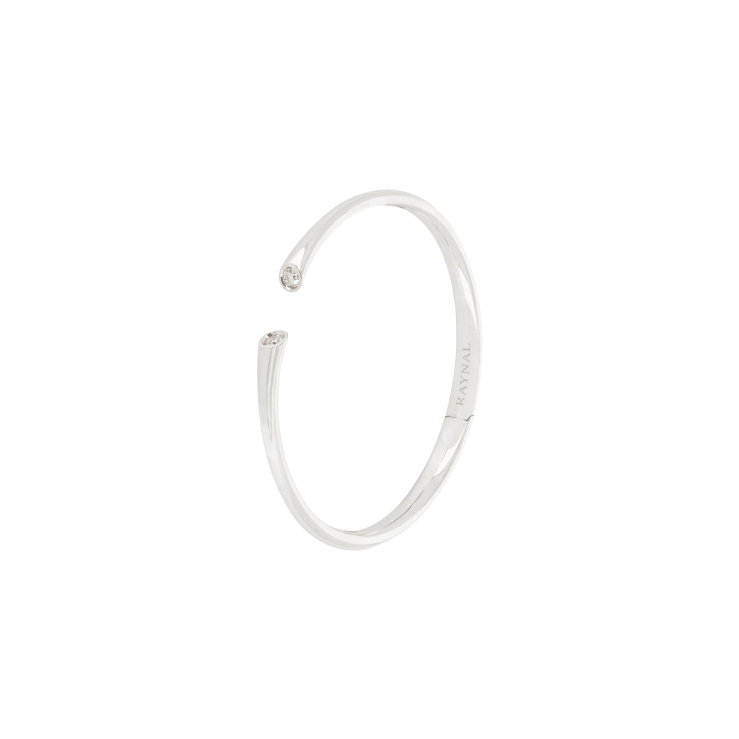 Bracelet Raynal Jonc en or blanc et diamant