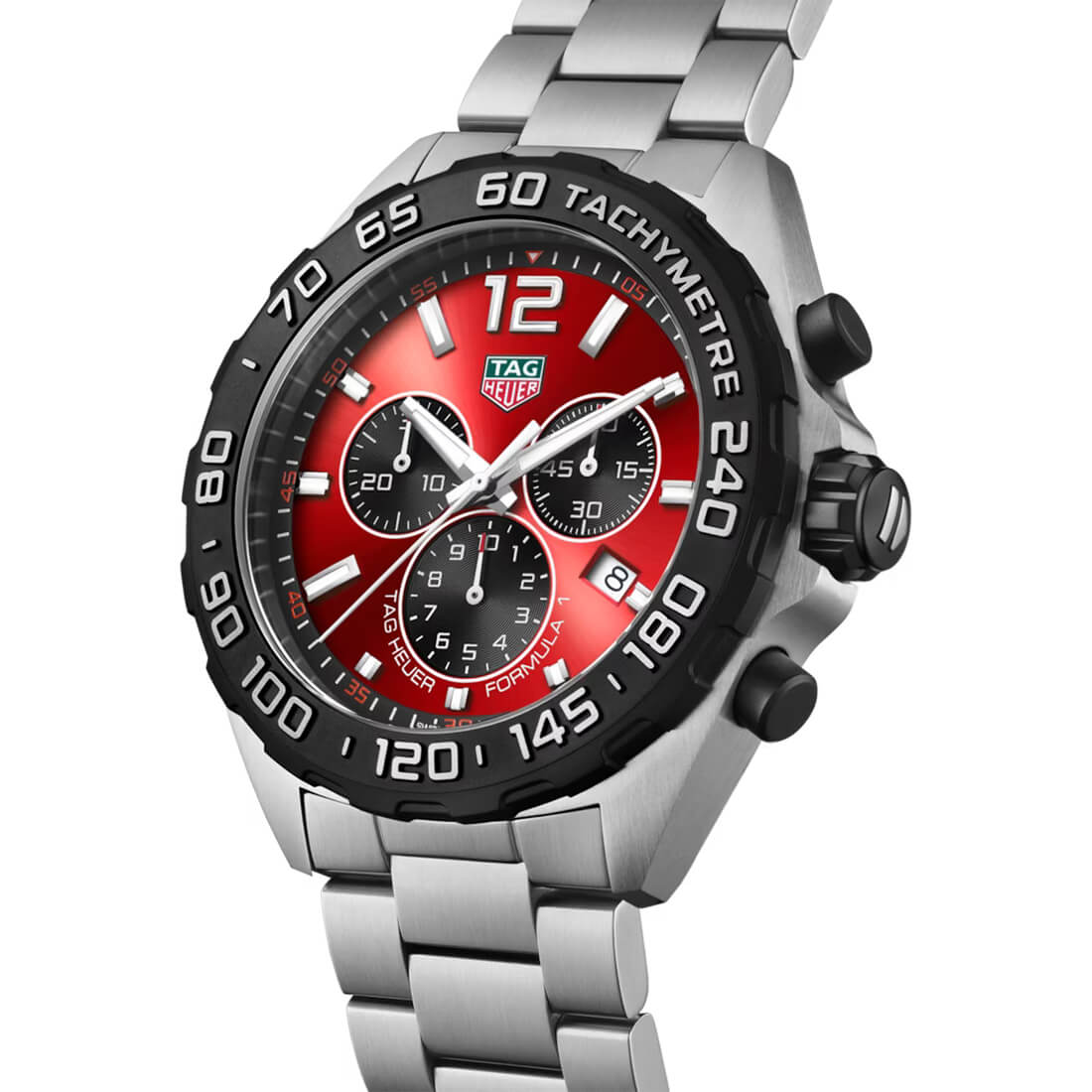 Montre TAG Heuer Formula 1 Chronograph Quartz 43mm cadran Rouge bracelet Acier CAZ101AN.BA0842