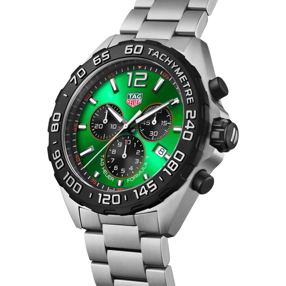 Montre TAG Heuer Formula 1 Chronograph Quartz 43mm cadran Vert bracelet Acier CAZ101AP.BA0842