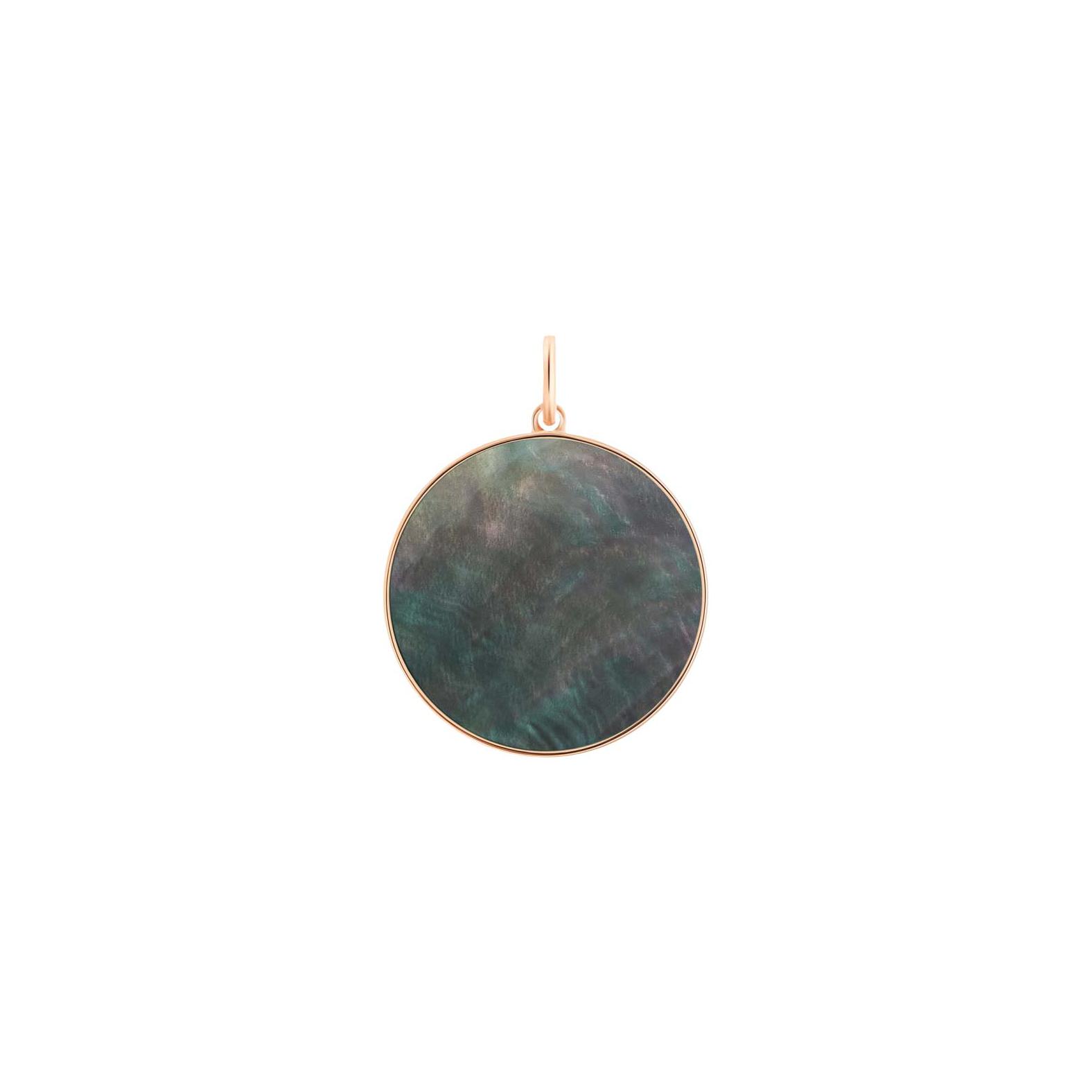 Charm Ginette NY CHARMS en or rose et nacre noire