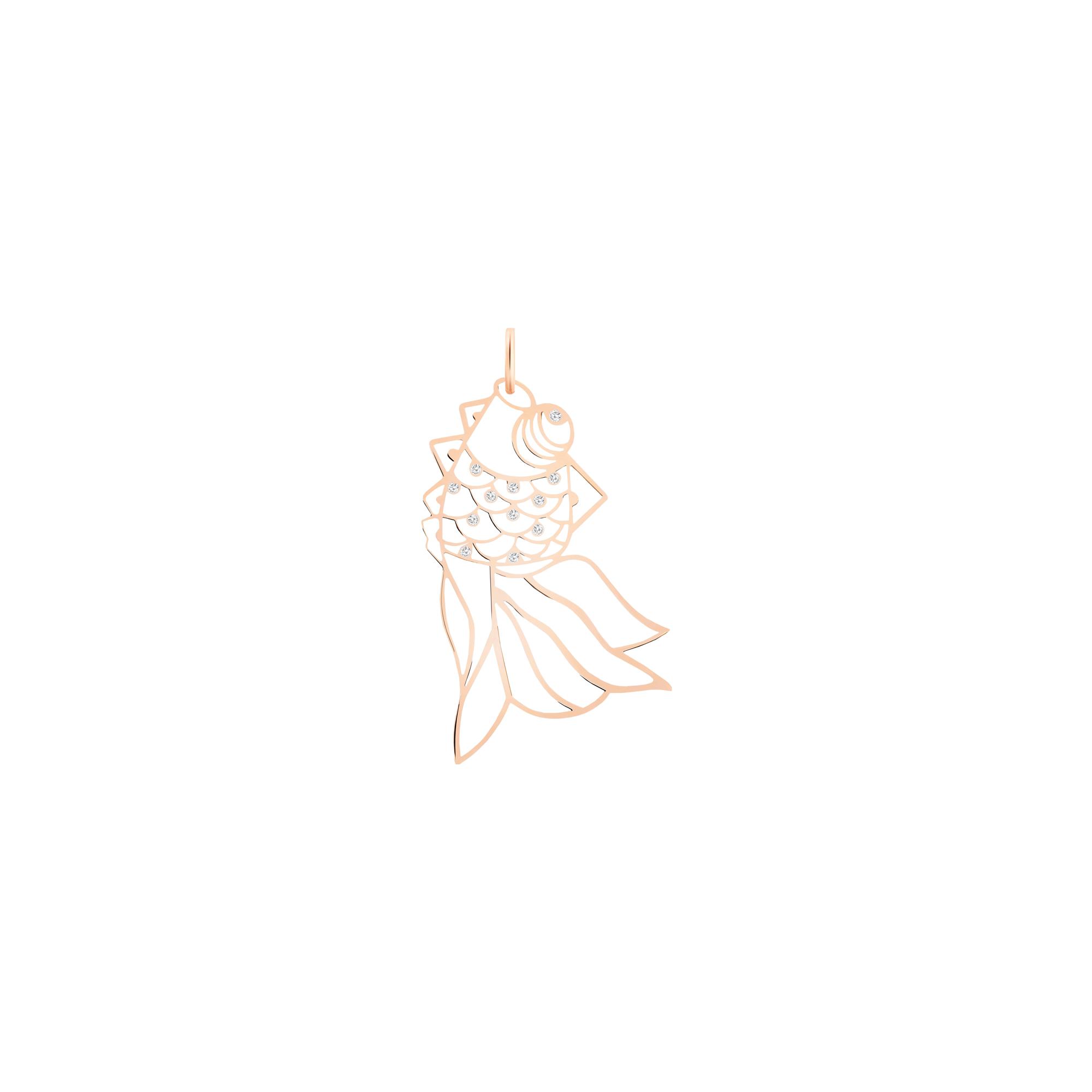 Charm Ginette NY CHARMS en or rose et diamant