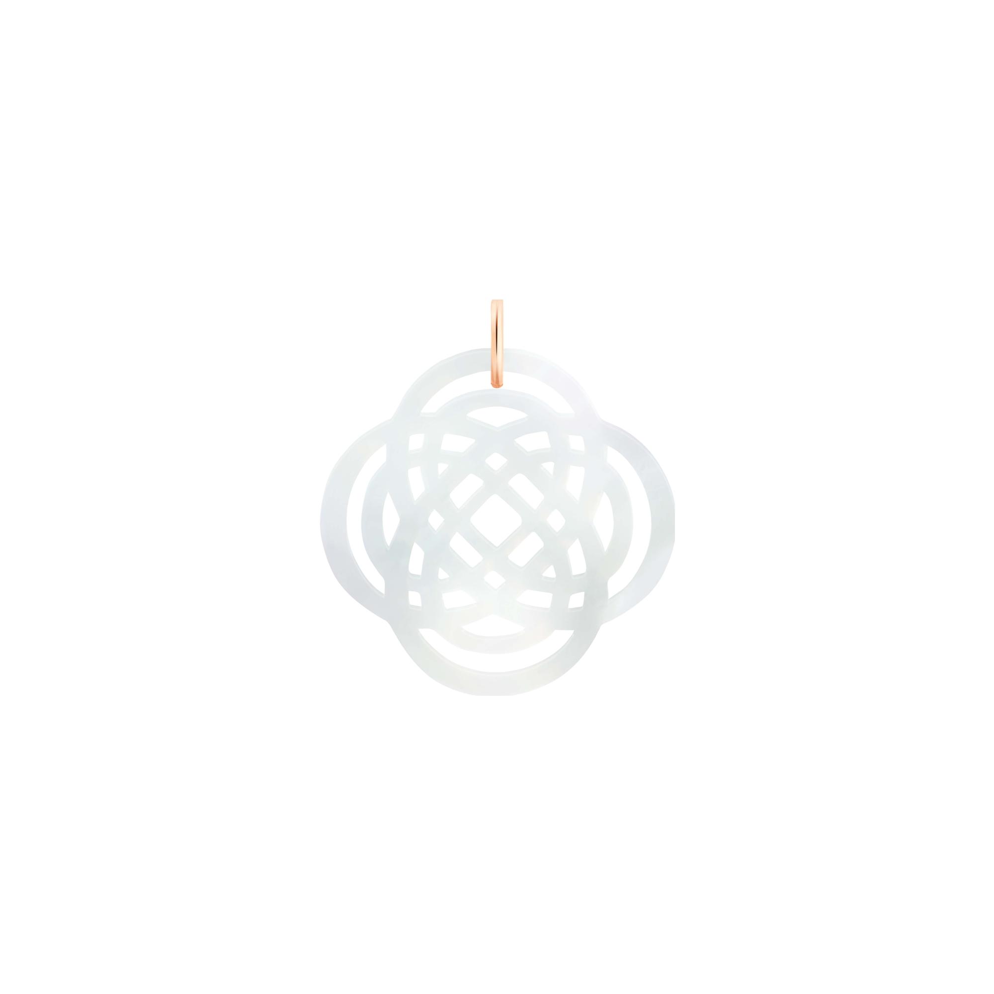 Charm Ginette NY CHARMS Purity en or rose et nacre blanche