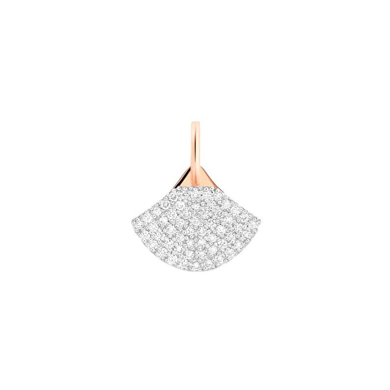 Charm Ginette NY CHARMS MINI KOI en or rose et diamant