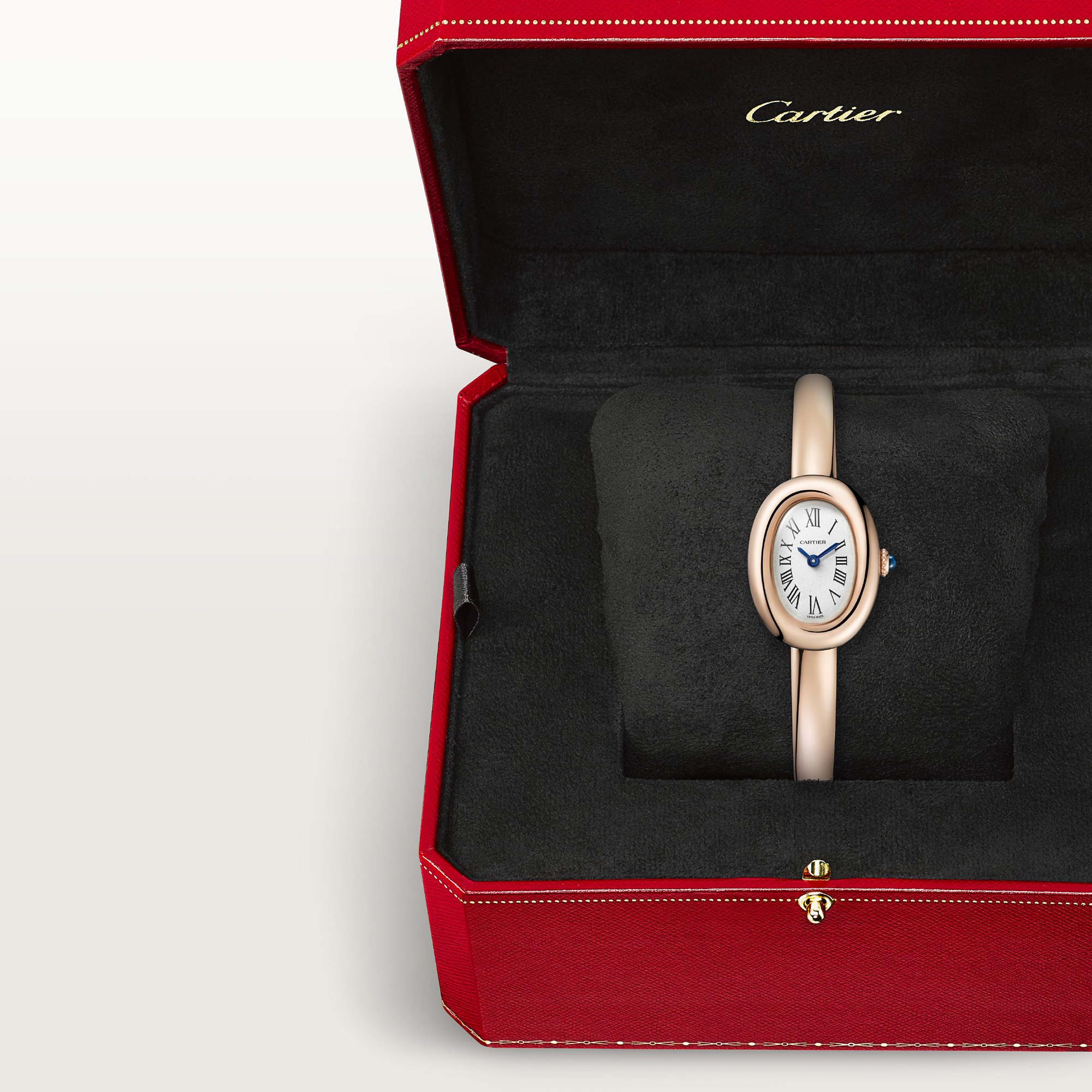 Montre Baignoire de Cartier, Mini modèle, mouvement quartz, or rose