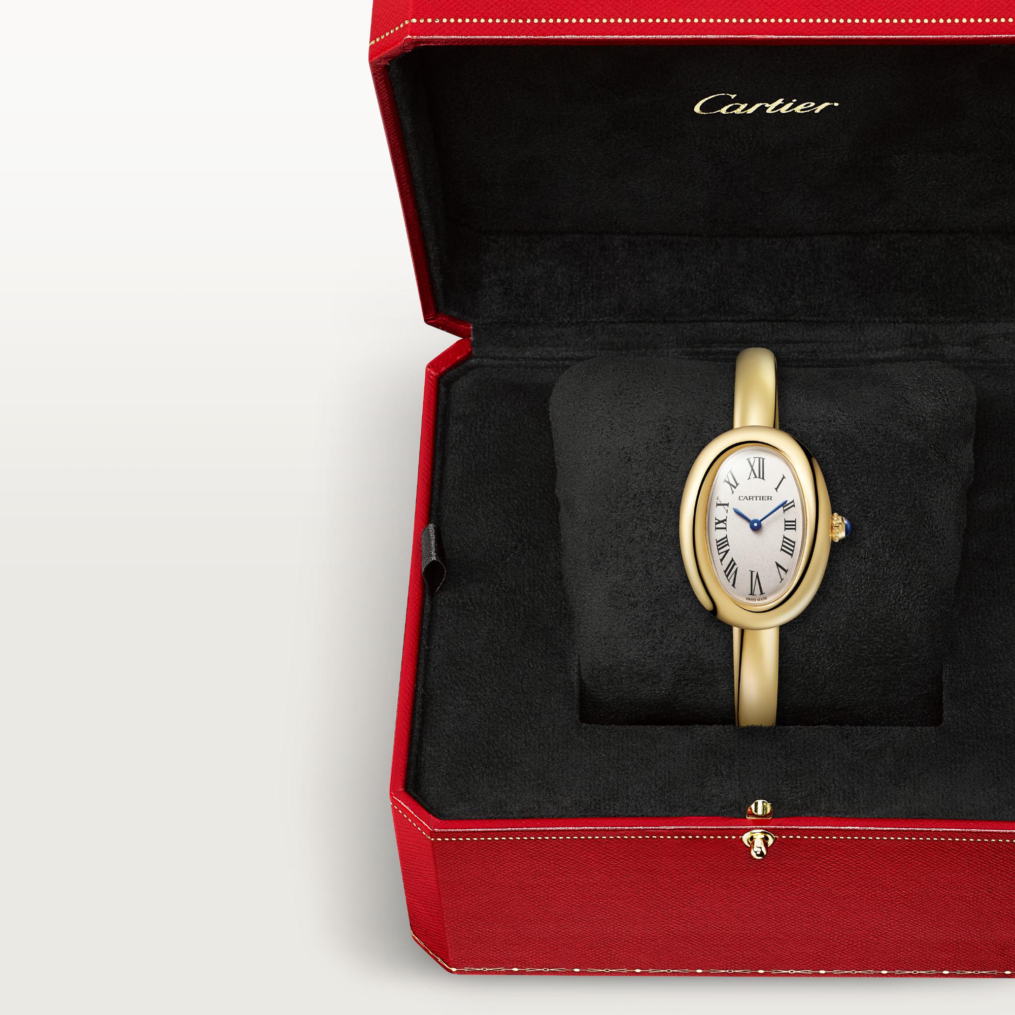 Montre Baignoire de Cartier Petit modèle, taille 16, mouvement quartz, or jaune