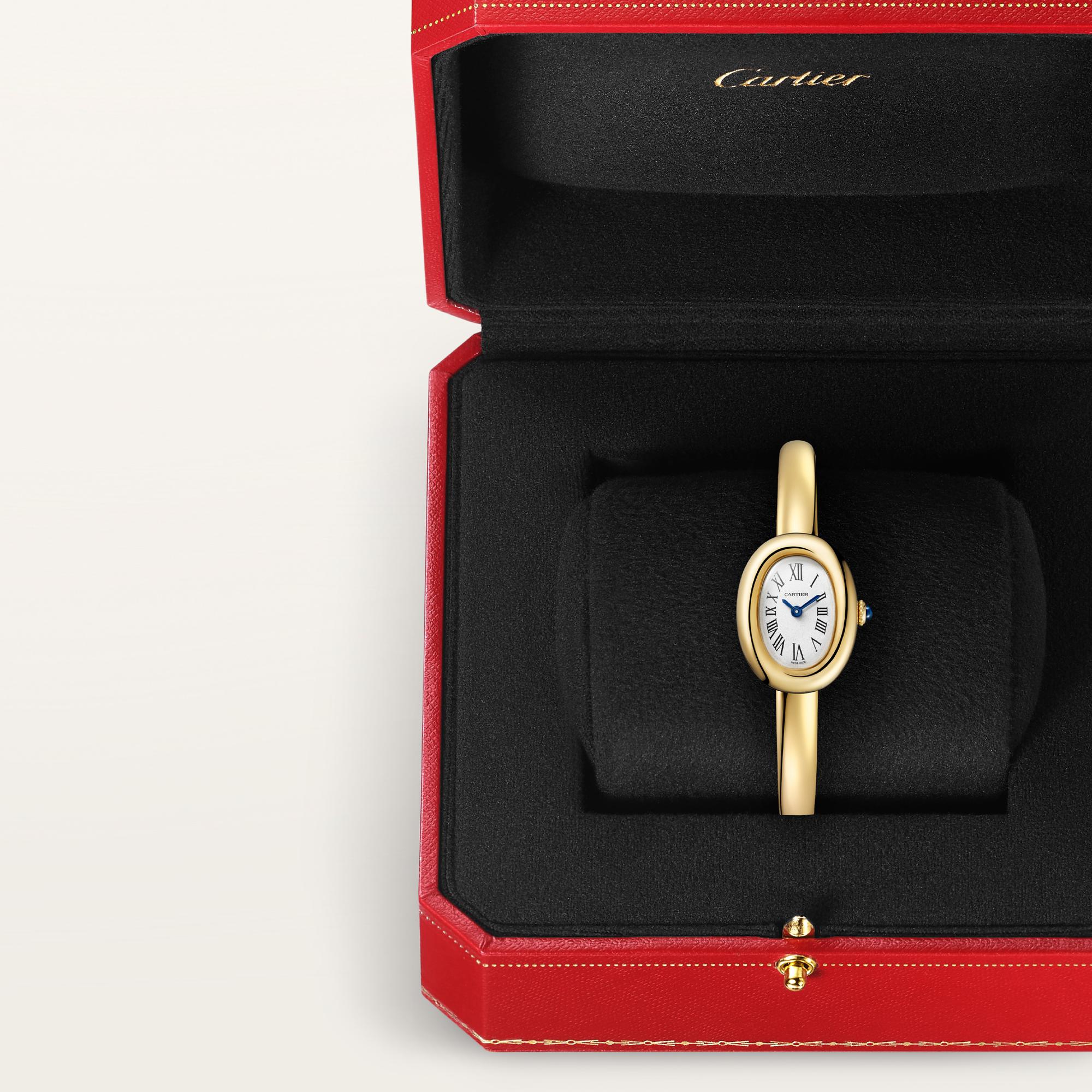 Montre Baignoire Cartier Mini modèle, mouvement quartz, or jaune