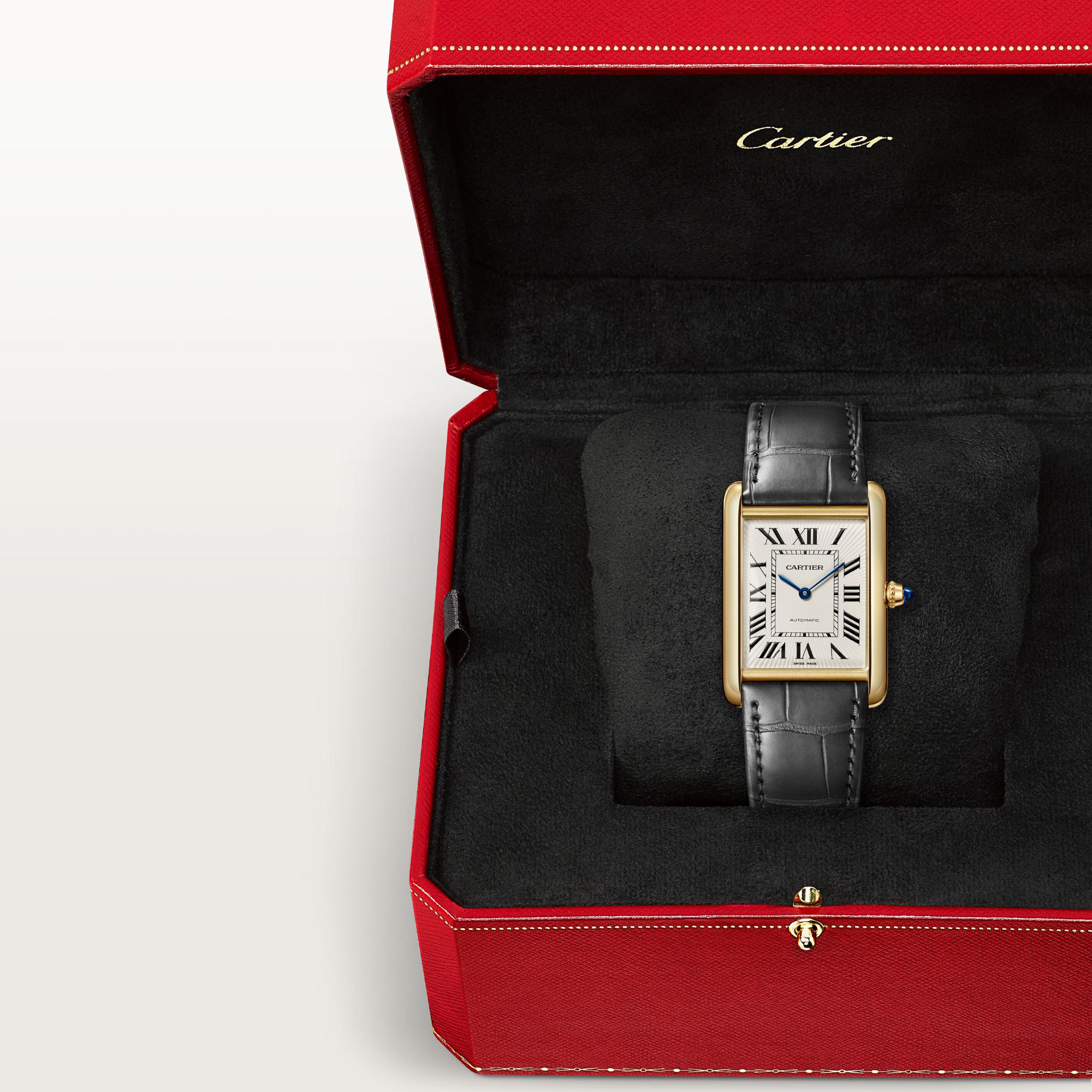 Montre Tank Louis Cartier Grand modèle, mouvement automatique, or jaune