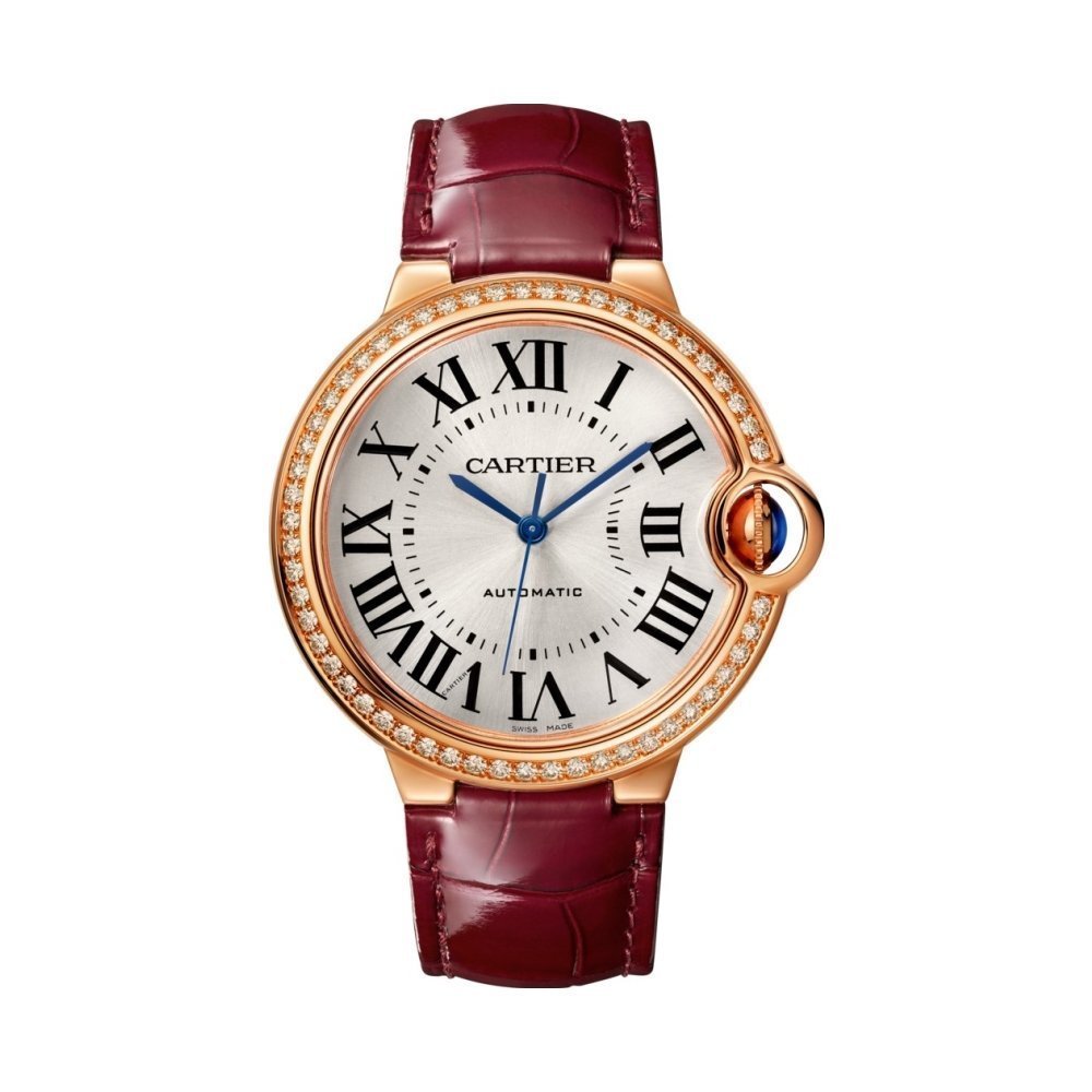 ZEGG \u0026 CERLATI | Purchase Ballon Bleu de Cartier watch, 36mm, automatic  movement, rose gold, diamonds, leather